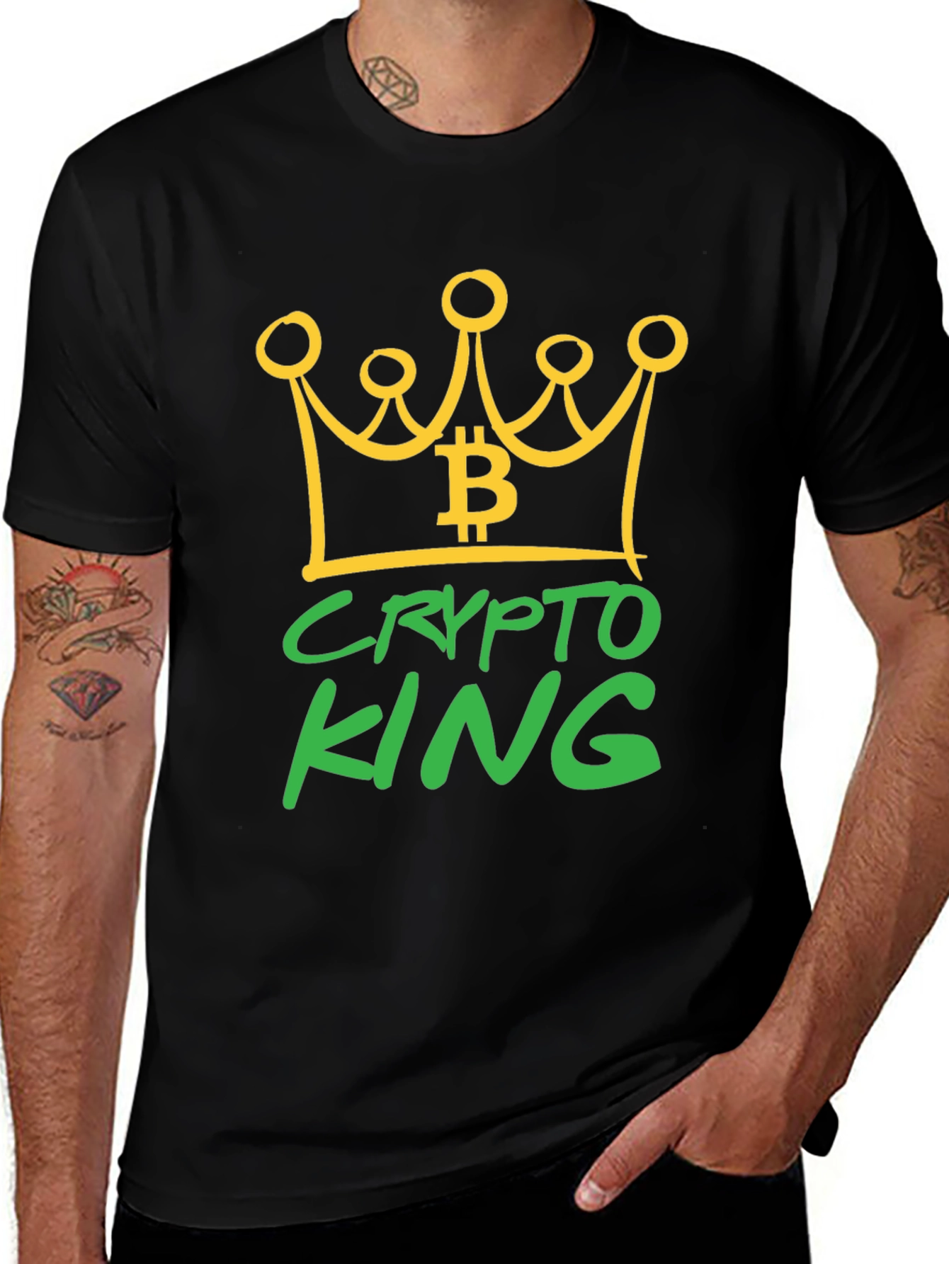 Crypto King Bitcoin Graphic T-Shirt