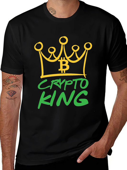 Crypto King Bitcoin Graphic T-Shirt