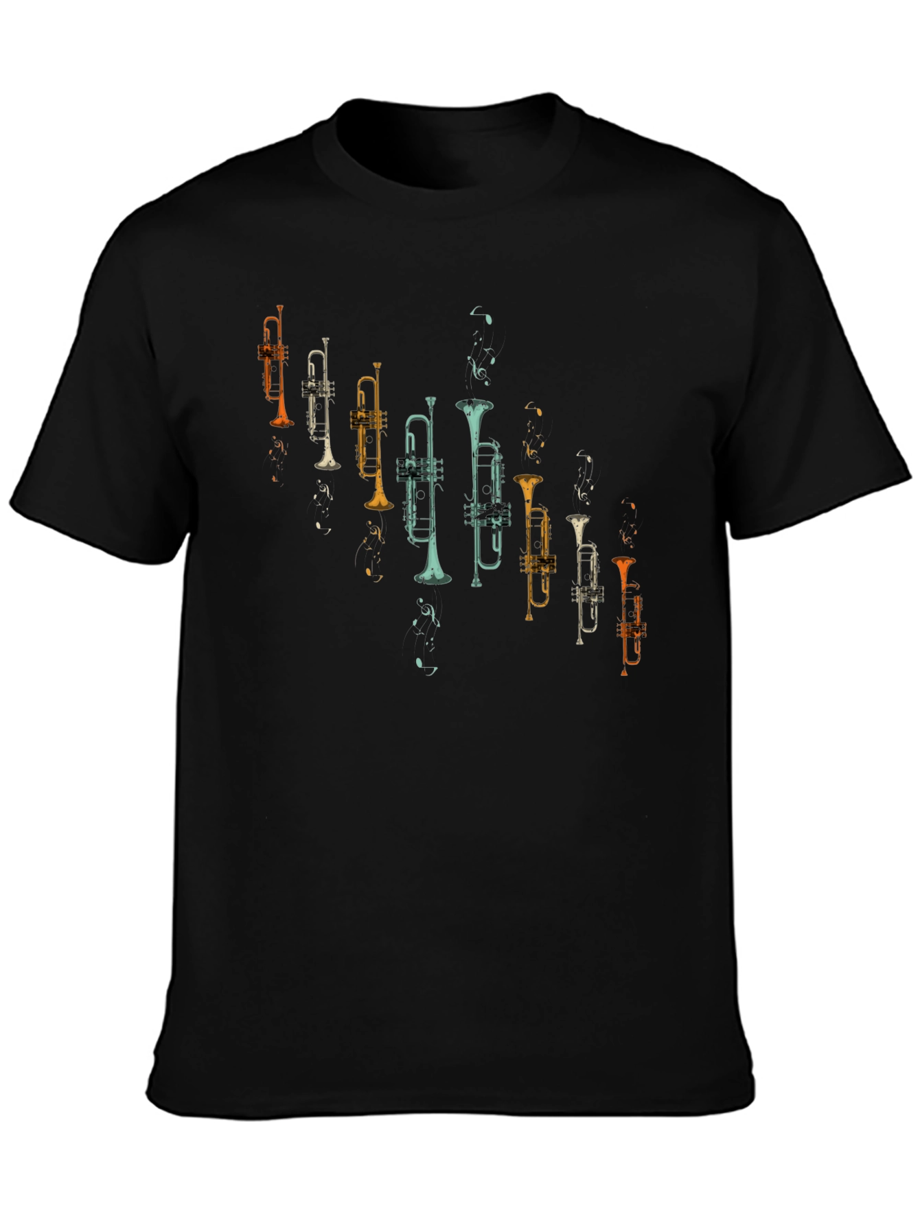 Trumpet Graphic Tee - Retro Music Lover Shirt
