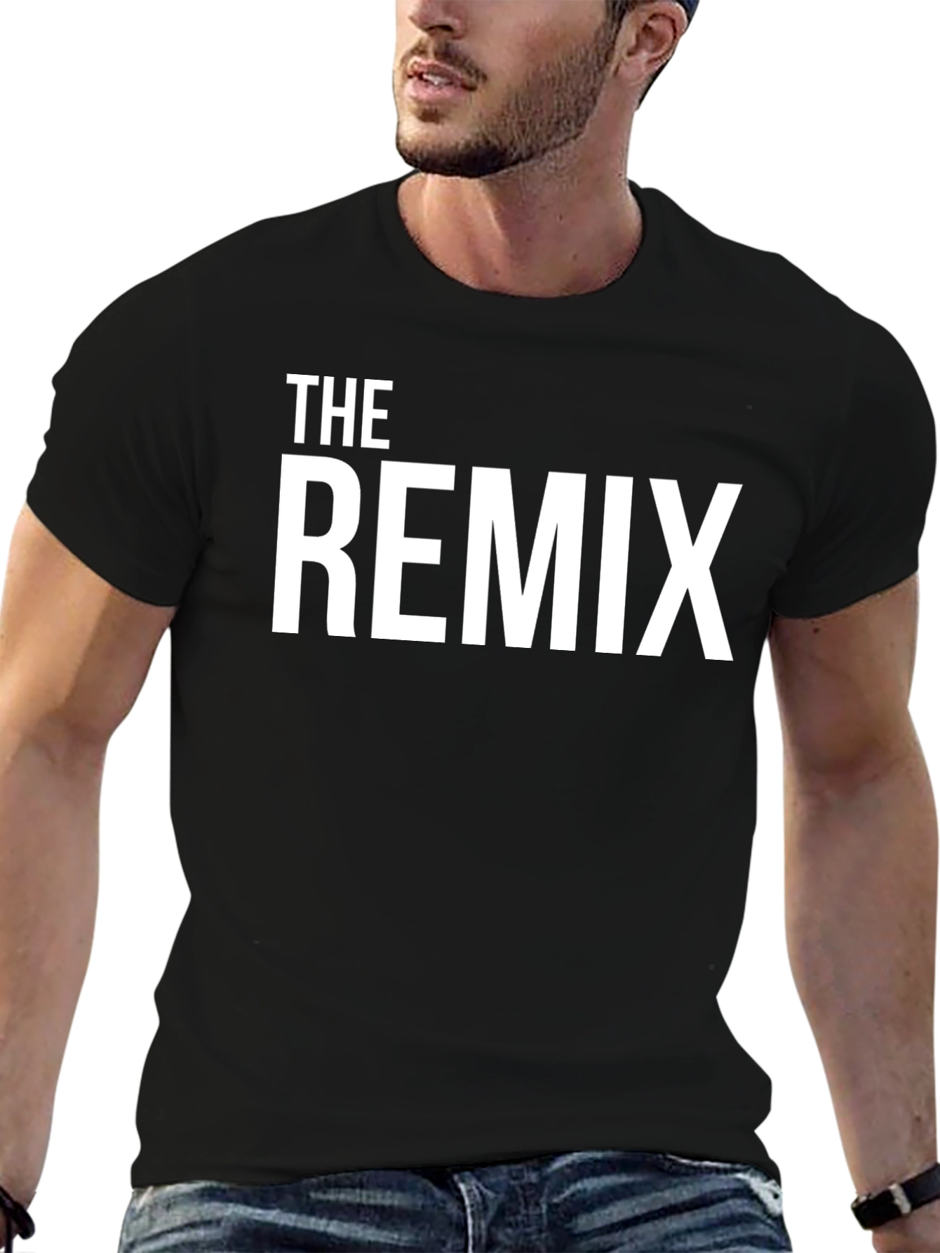The Remix Graphic Tee - Stylish Black Cotton T-Shirt