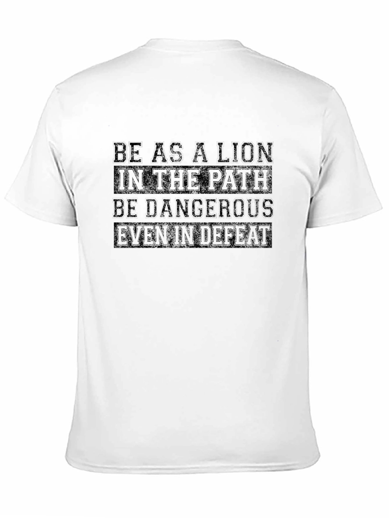 Lion Path Quote Black T-Shirt
