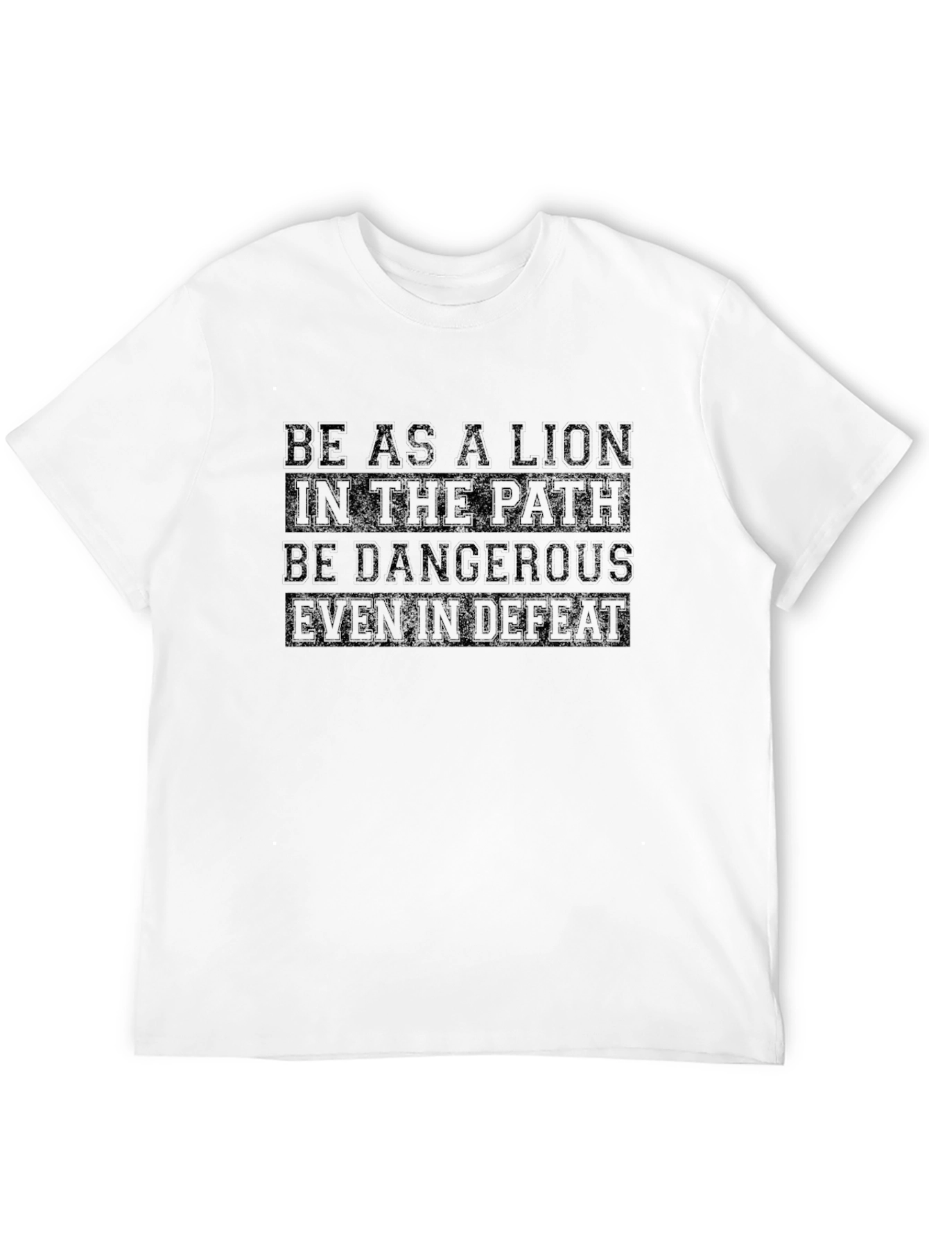 Lion Path Quote Black T-Shirt
