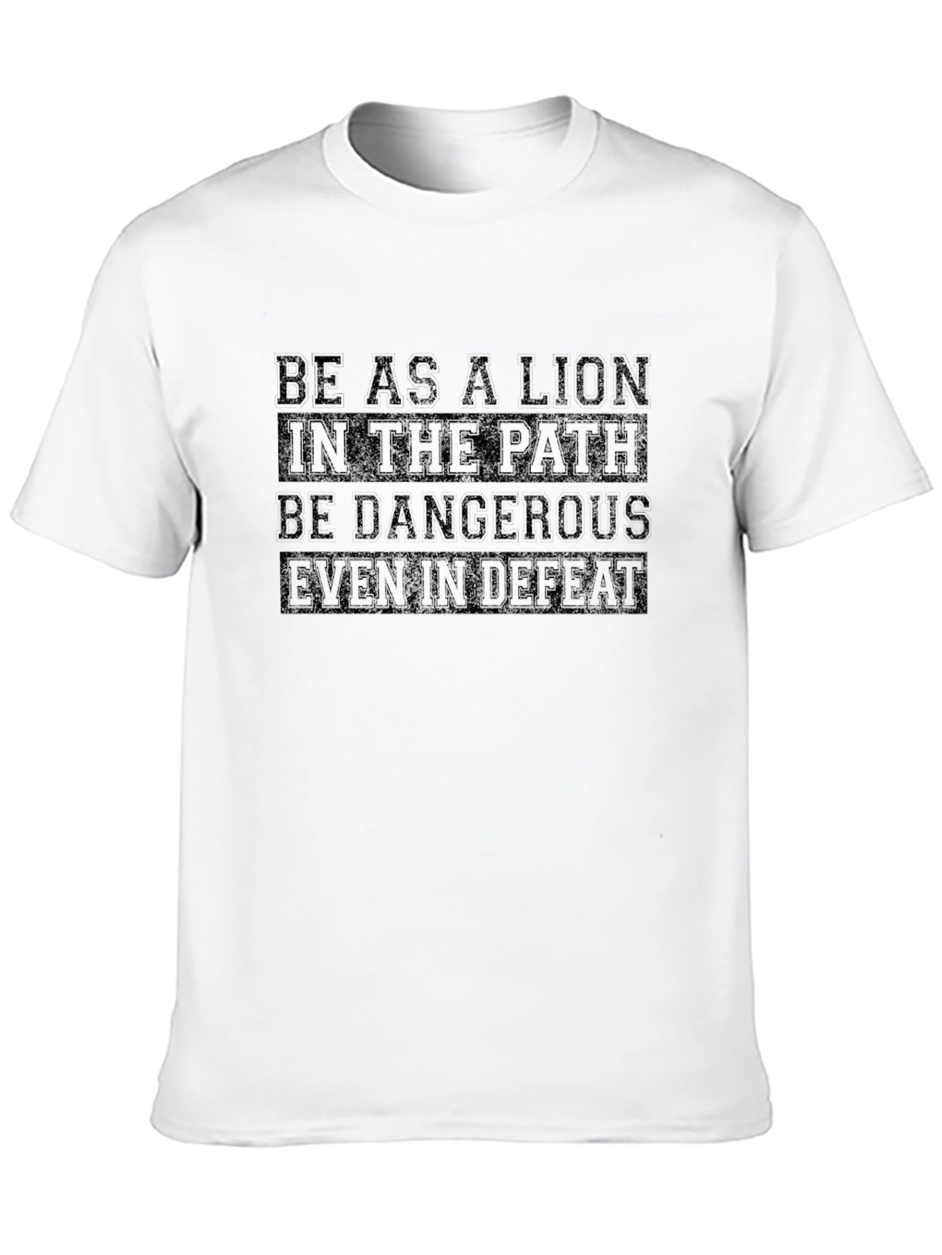 Lion Path Quote Black T-Shirt