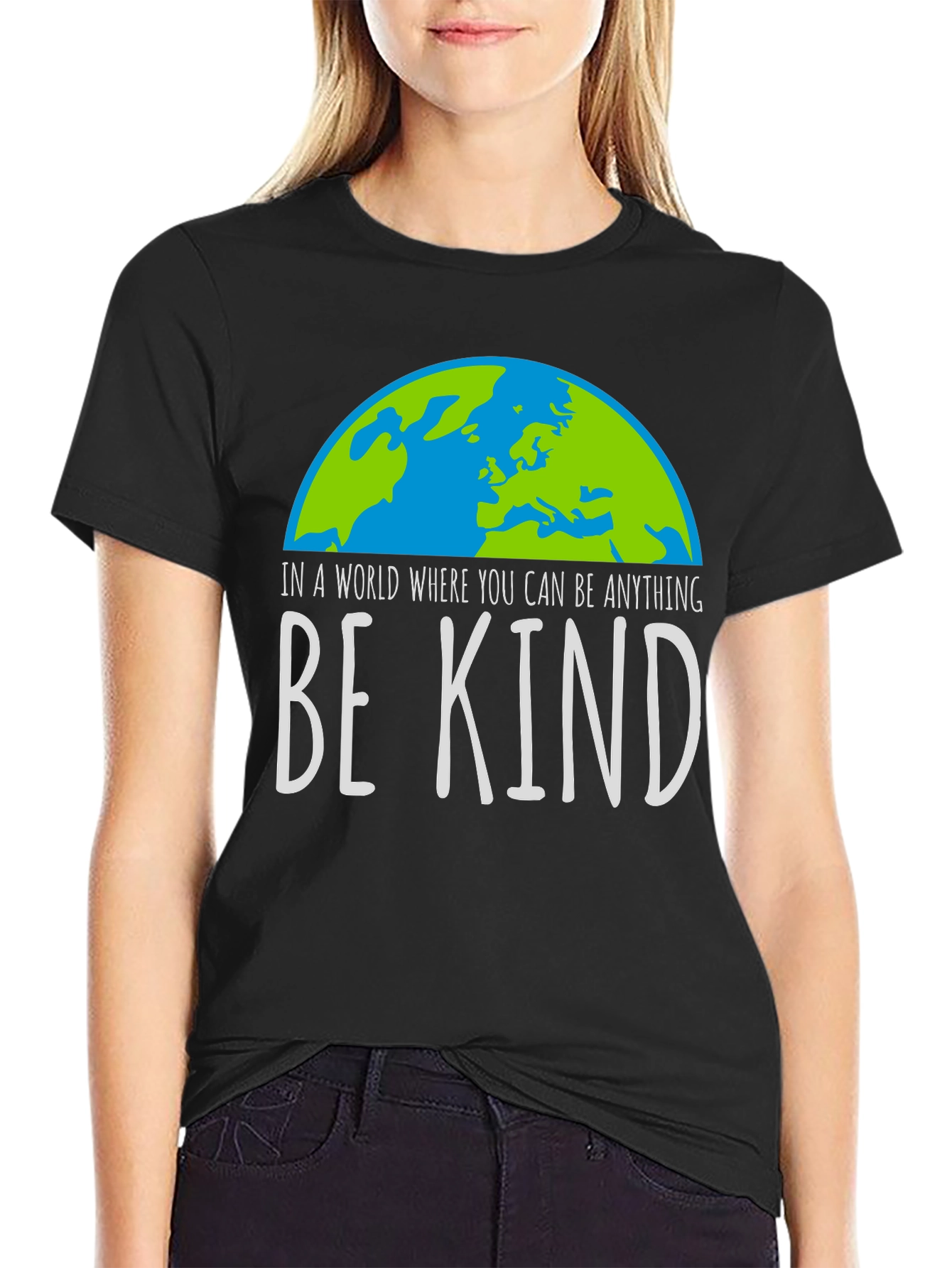 Be Kind T-Shirt Earth Graphic Tee Inspirational Shirt