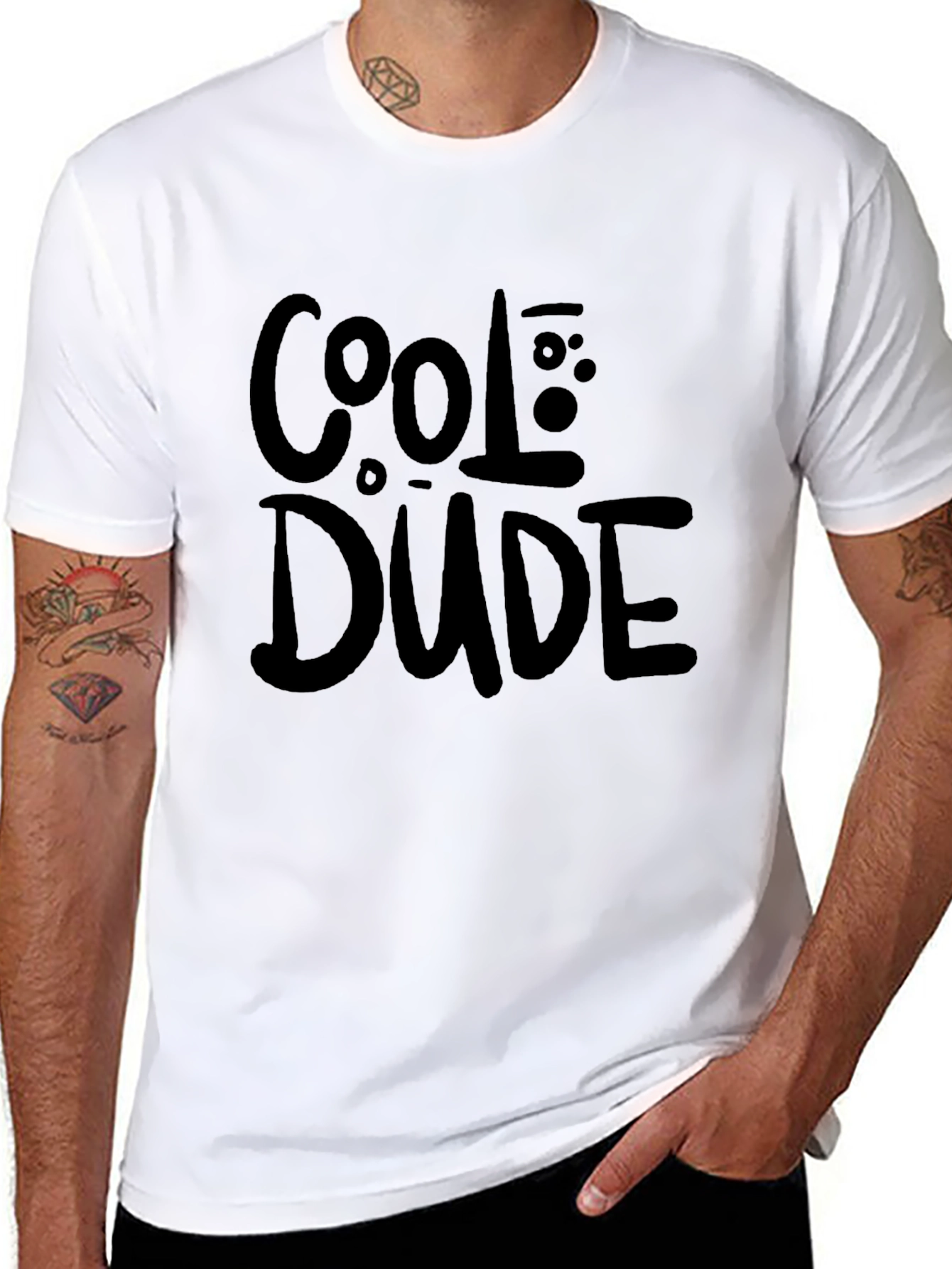 Cool Dude Black Graphic T-Shirt
