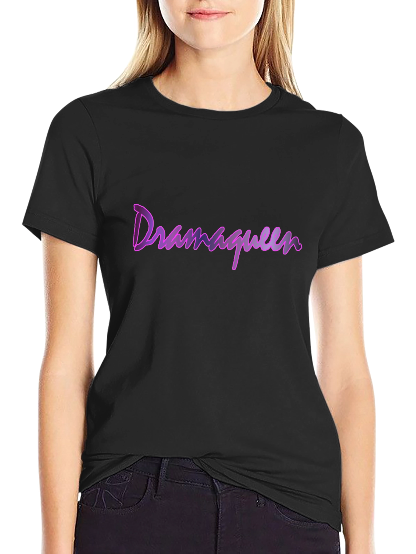 Drama Queen Graphic Tee - Unisex Black T-Shirt