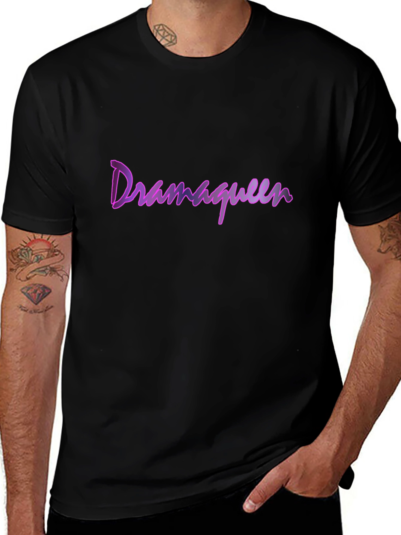 Drama Queen Graphic Tee - Unisex Black T-Shirt