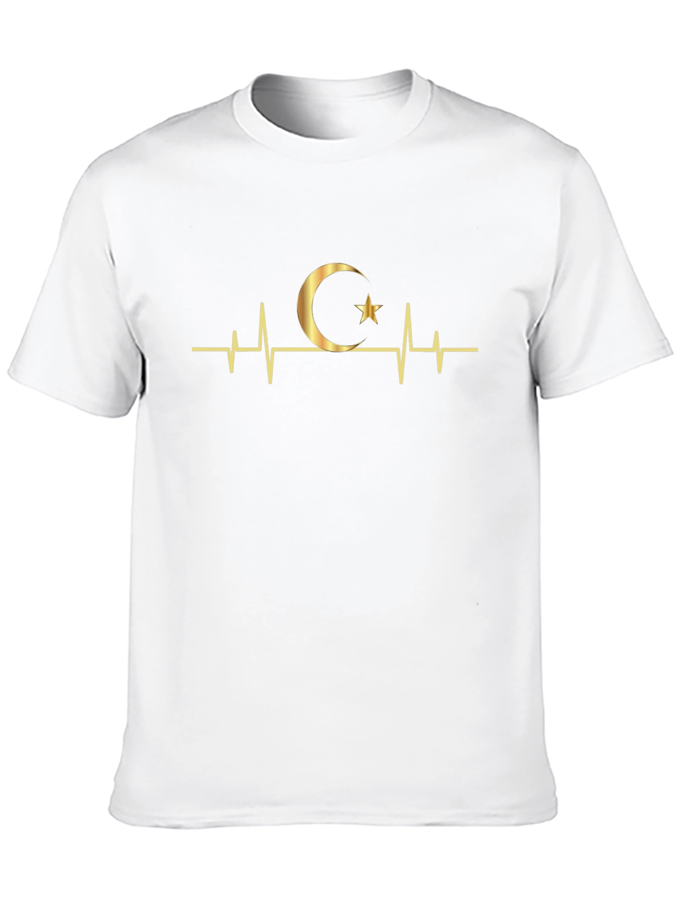 Faith Heartbeat T-Shirt - Black Crescent Moon