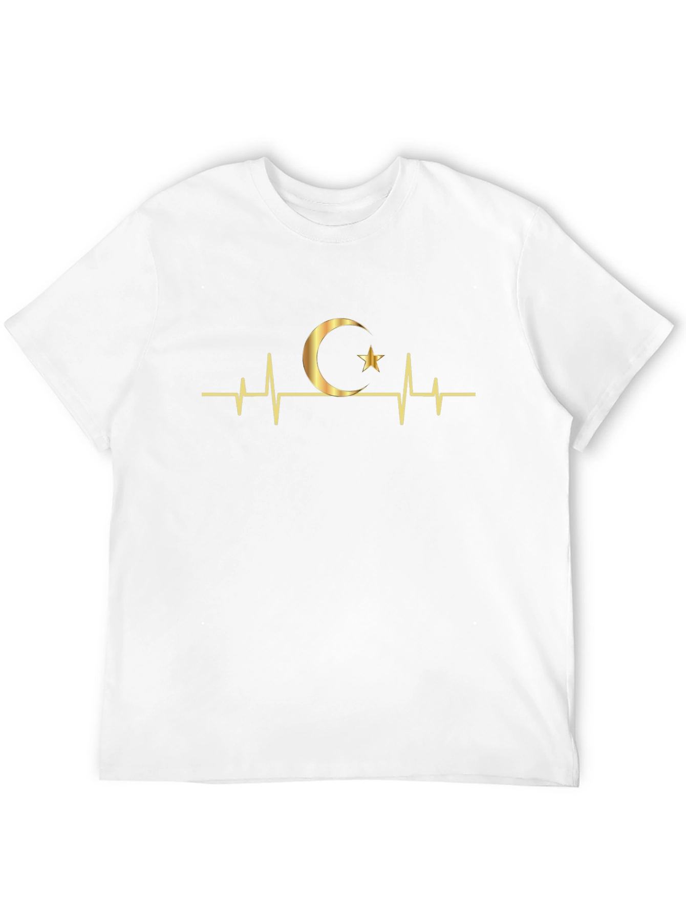 Faith Heartbeat T-Shirt - Black Crescent Moon