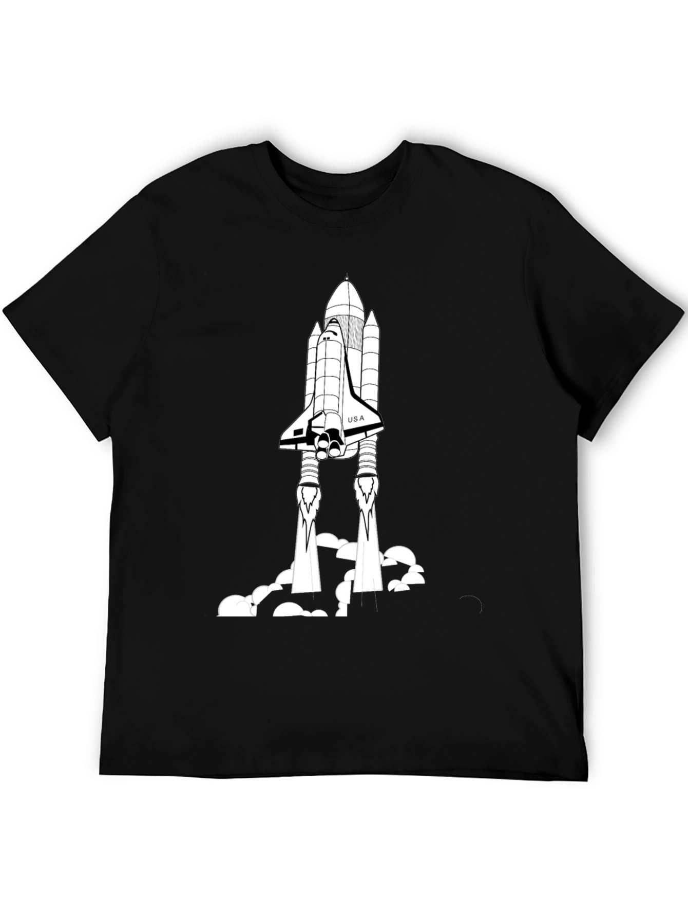 Space Shuttle Launch Black T-Shirt