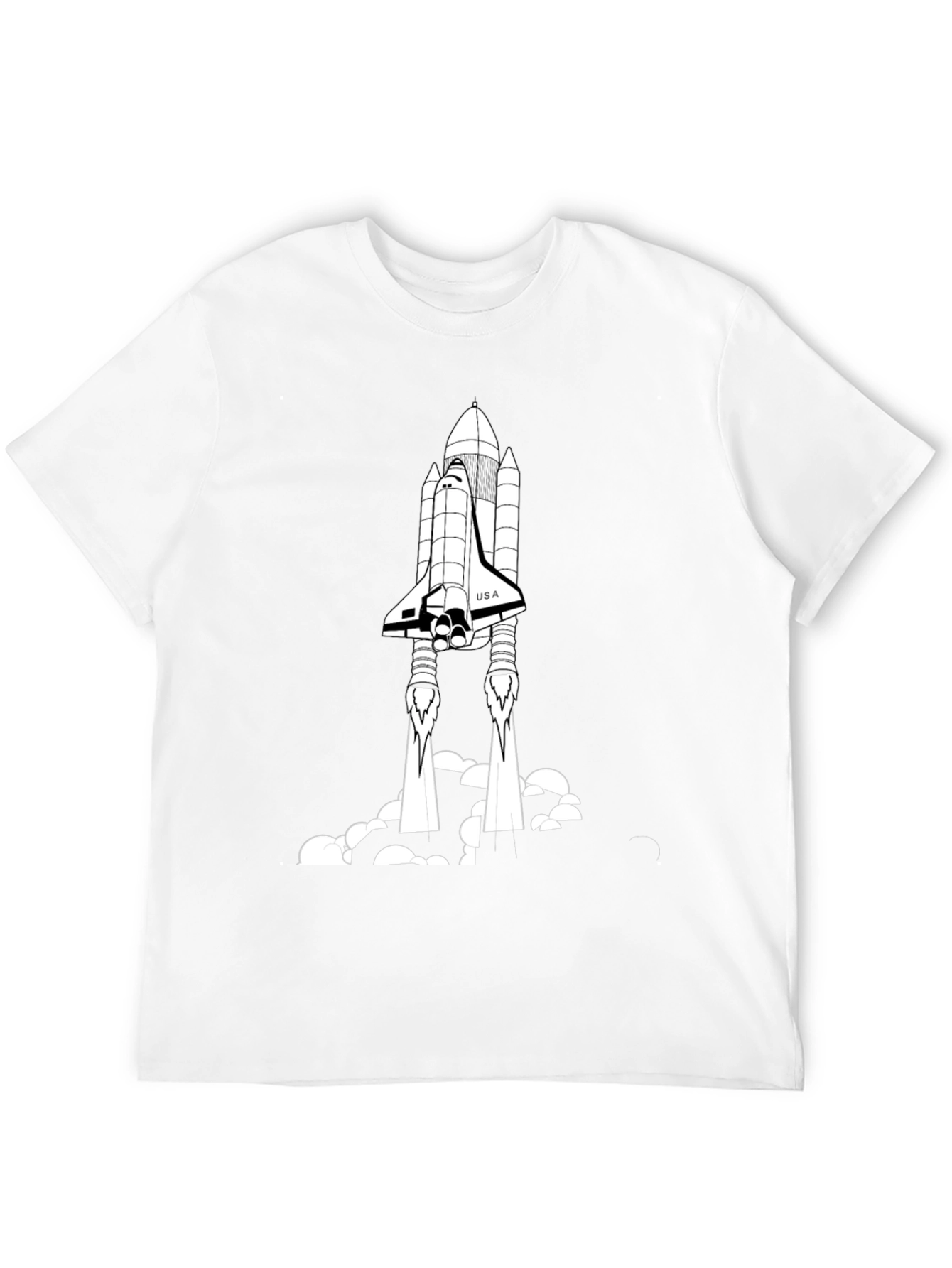 Space Shuttle Launch Black T-Shirt