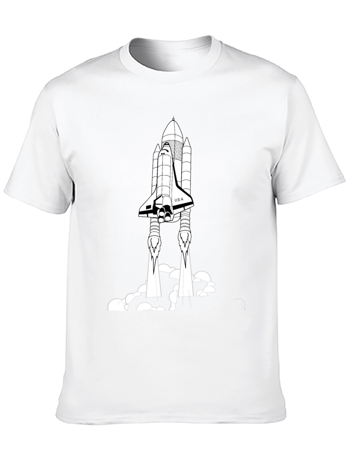 Space Shuttle Launch Black T-Shirt