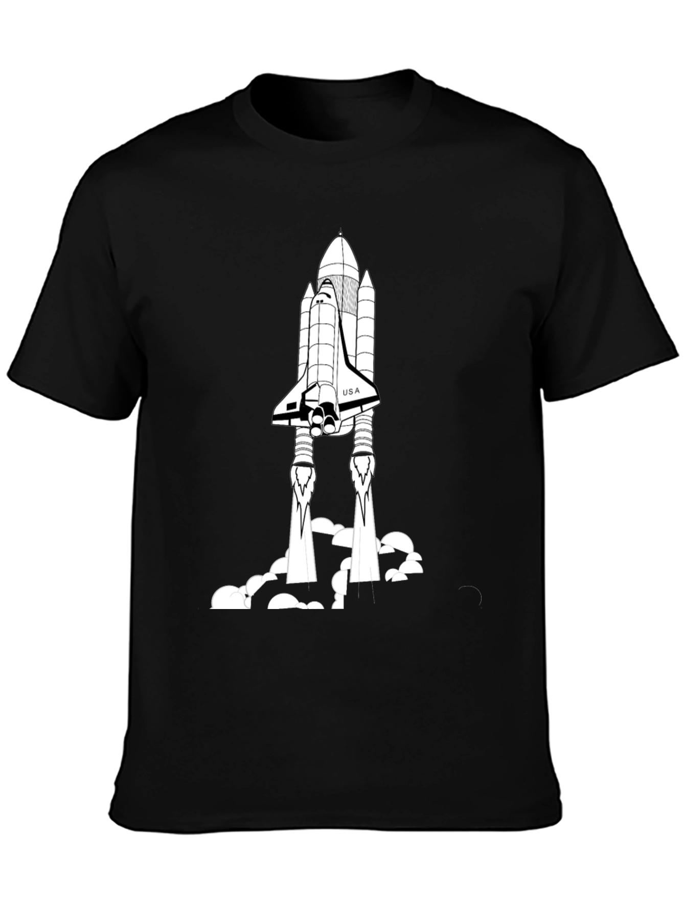 Space Shuttle Launch Black T-Shirt