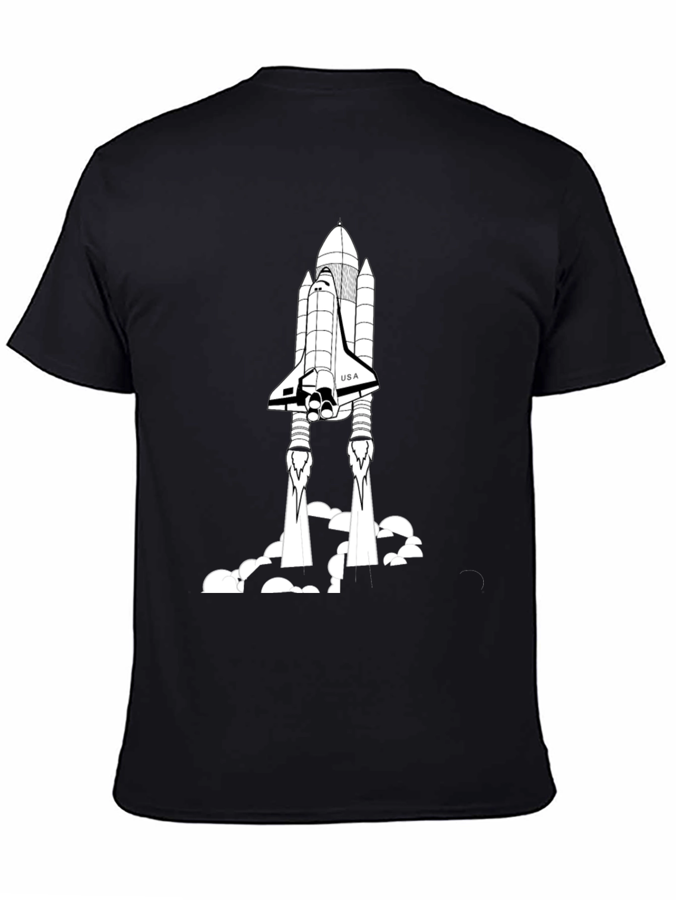 Space Shuttle Launch Black T-Shirt
