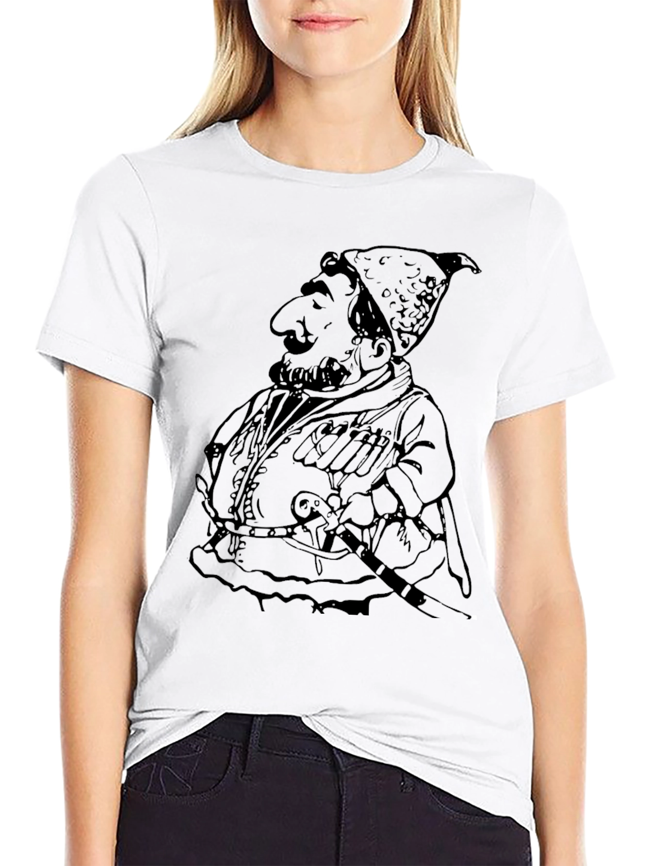 Cartoon Graphic T-Shirt - Black