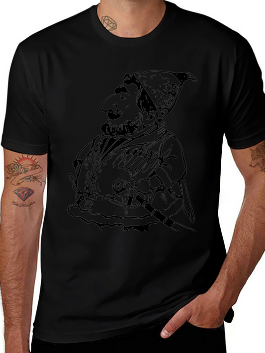 Cartoon Graphic T-Shirt - Black