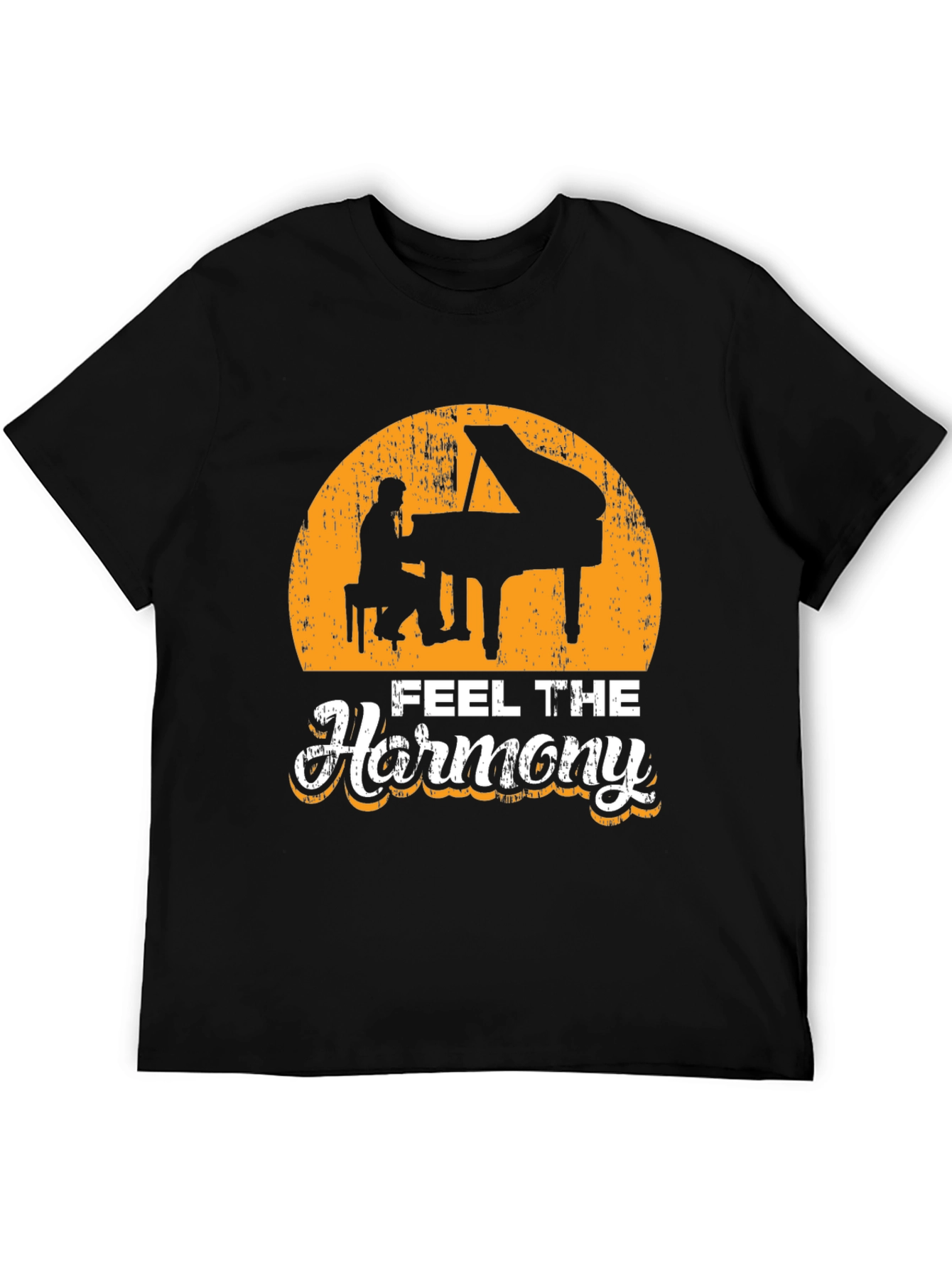 Feel the Harmony Piano Player Graphic T-Shirt