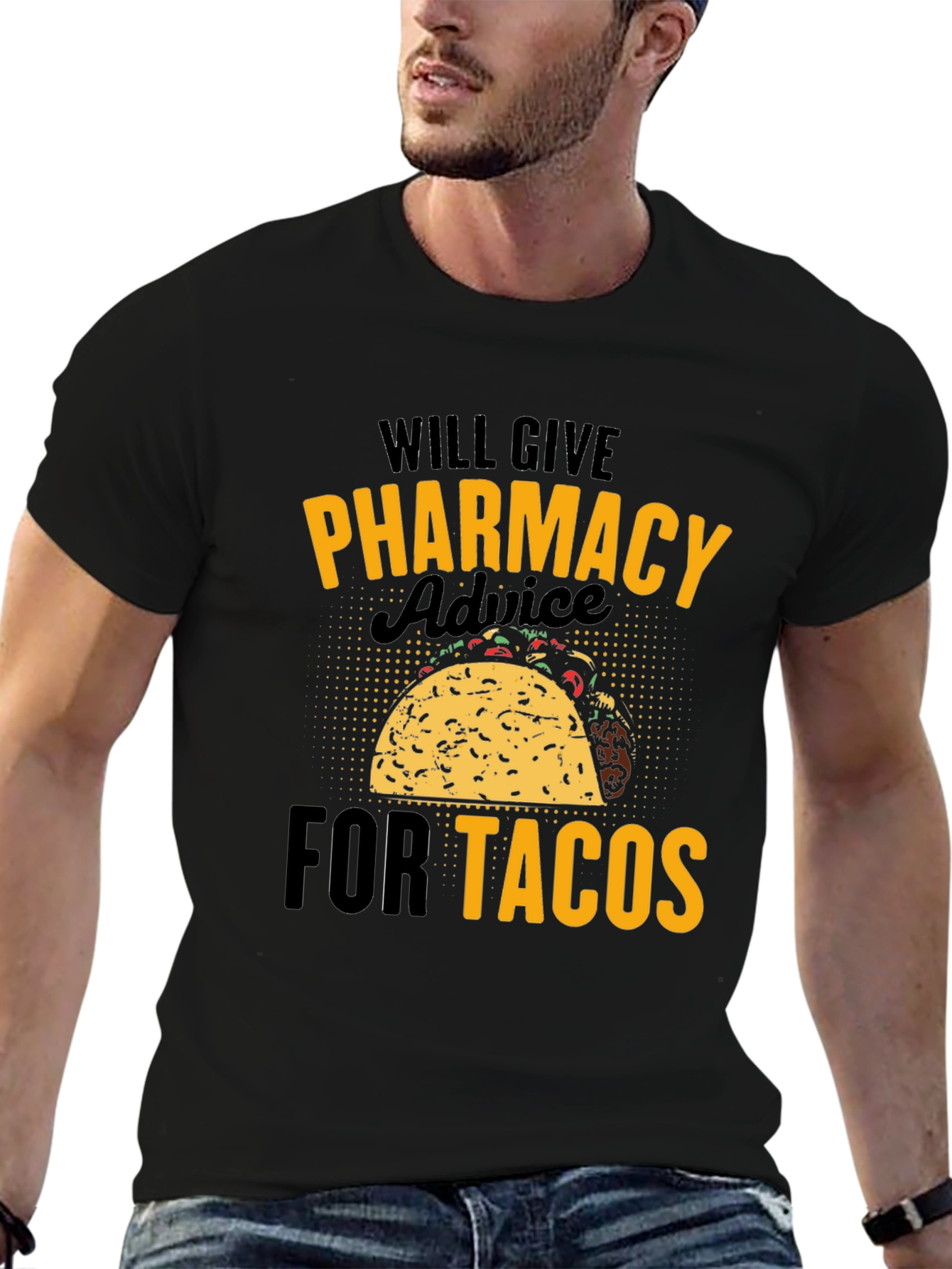 Pharmacy Advice for Tacos Graphic T-Shirt