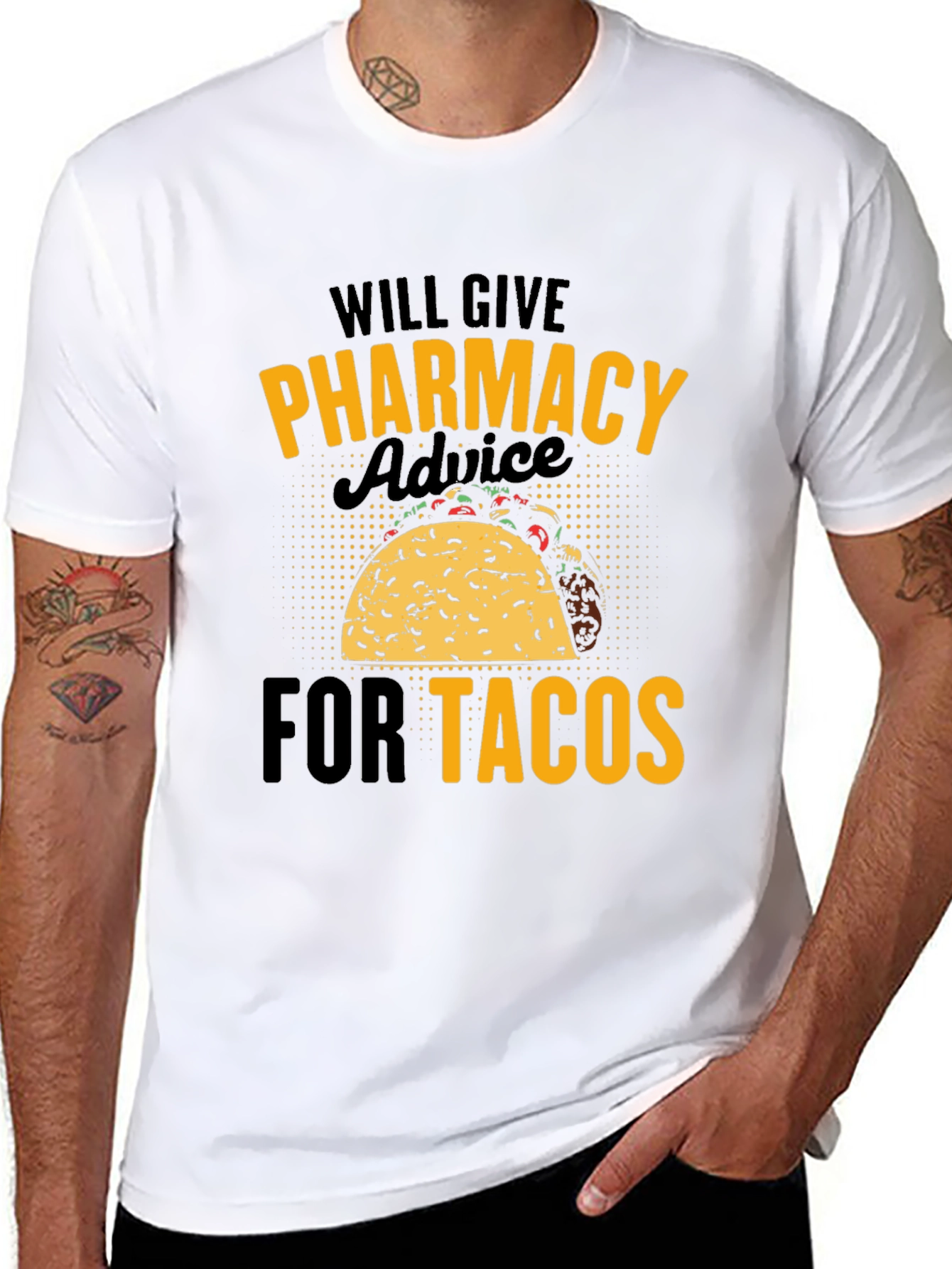 Pharmacy Advice for Tacos Graphic T-Shirt