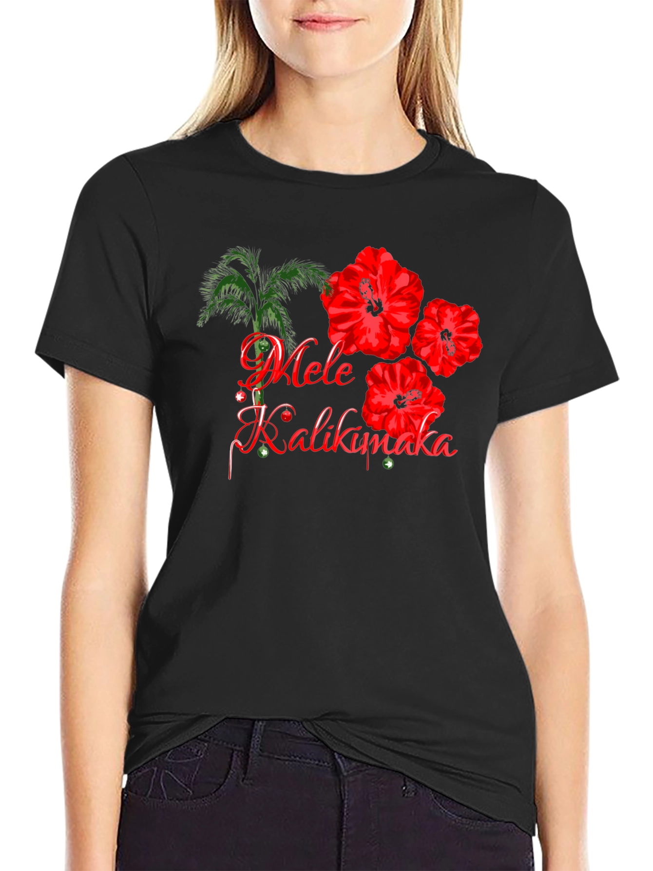 Mele Kalikimaka Graphic Tee - Hawaiian Christmas Shirt