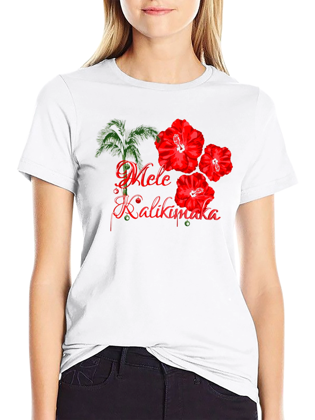 Mele Kalikimaka Graphic Tee - Hawaiian Christmas Shirt