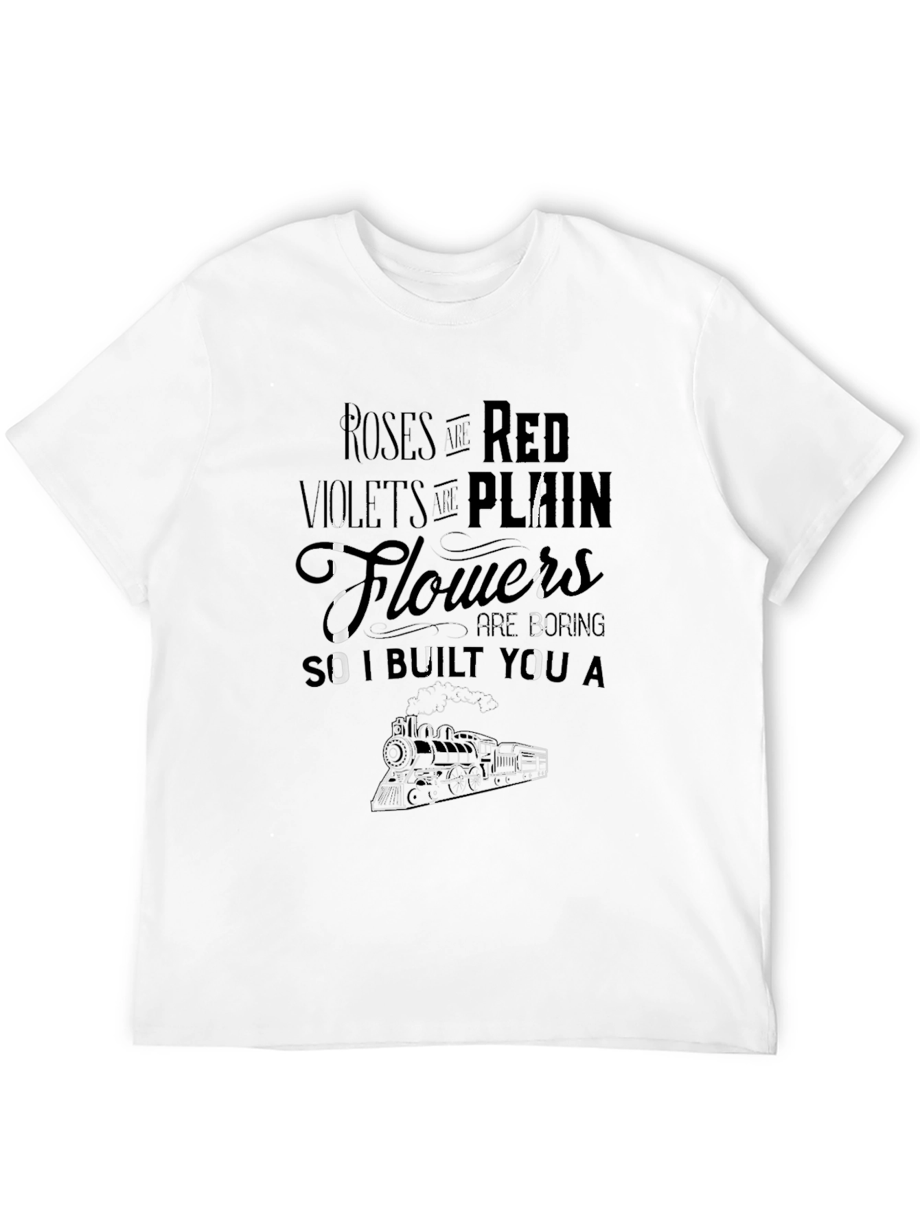 Roses are Red Train T-Shirt - Unique Design