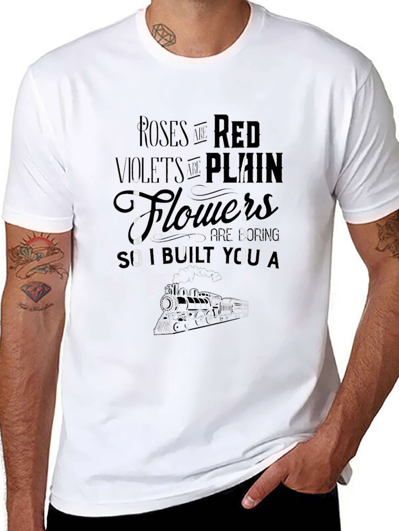 Roses are Red Train T-Shirt - Unique Design