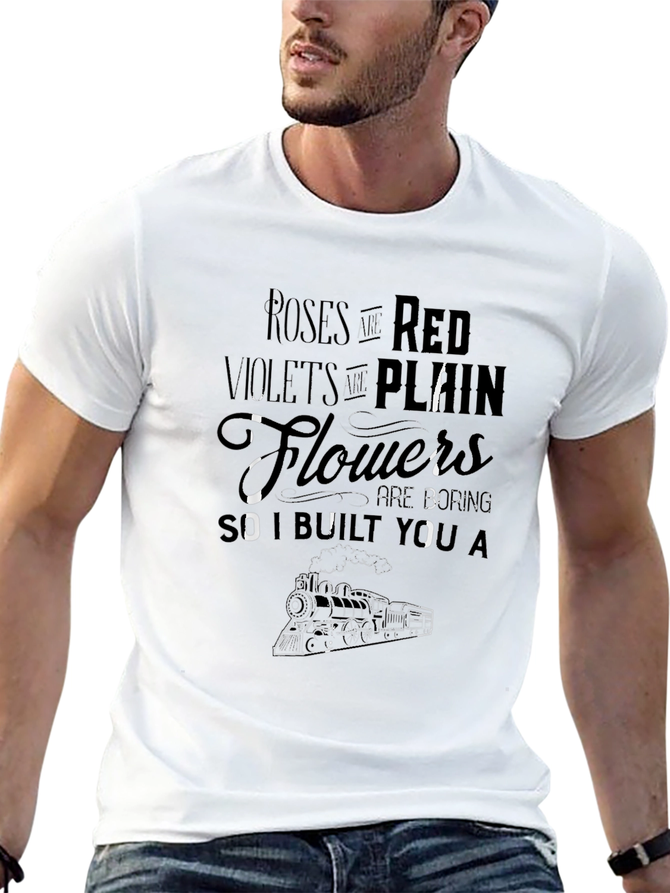 Roses are Red Train T-Shirt - Unique Design