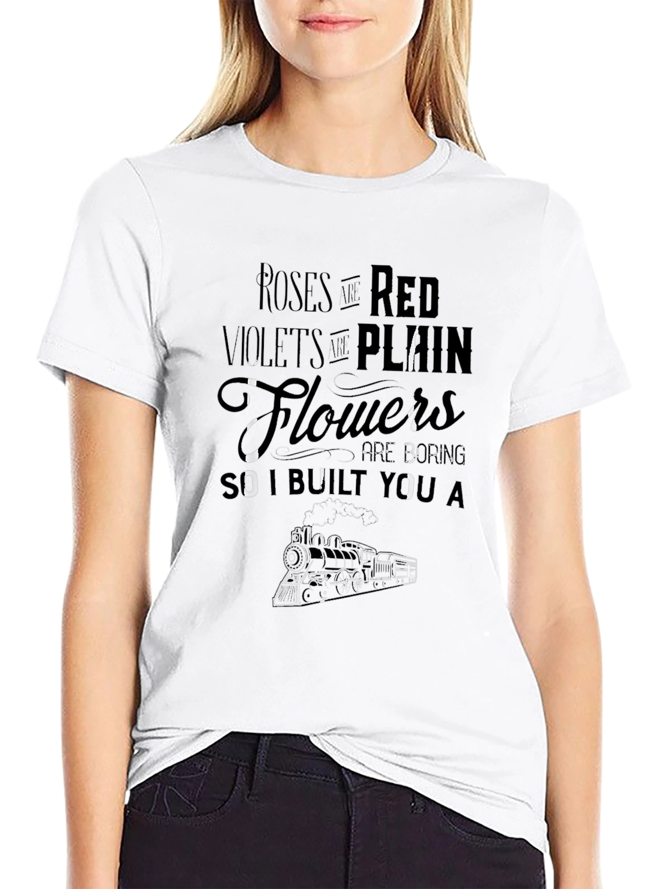 Roses are Red Train T-Shirt - Unique Design