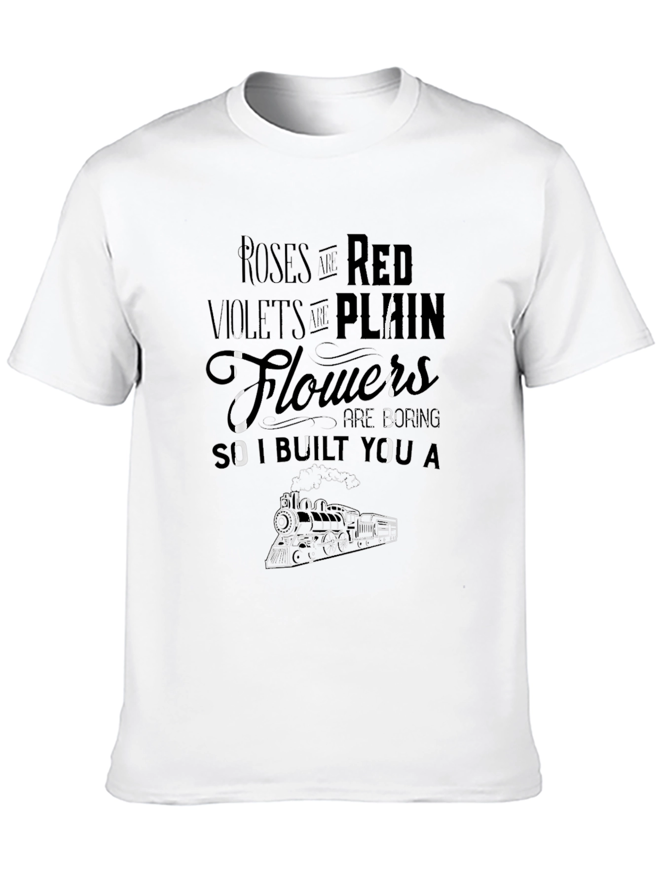 Roses are Red Train T-Shirt - Unique Design