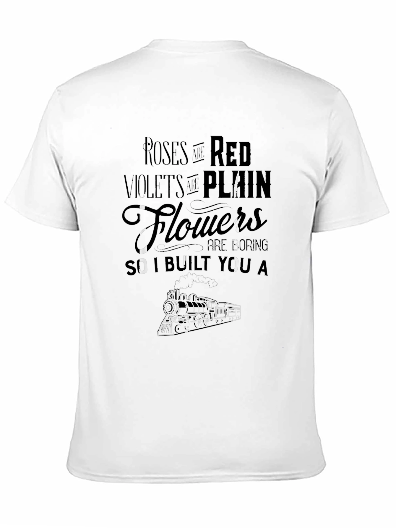 Roses are Red Train T-Shirt - Unique Design