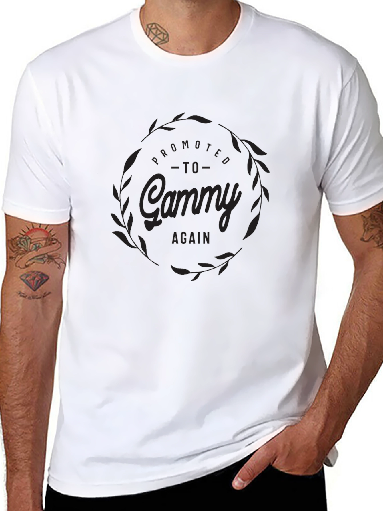 Promoted to Gammy Again - Black T-Shirt