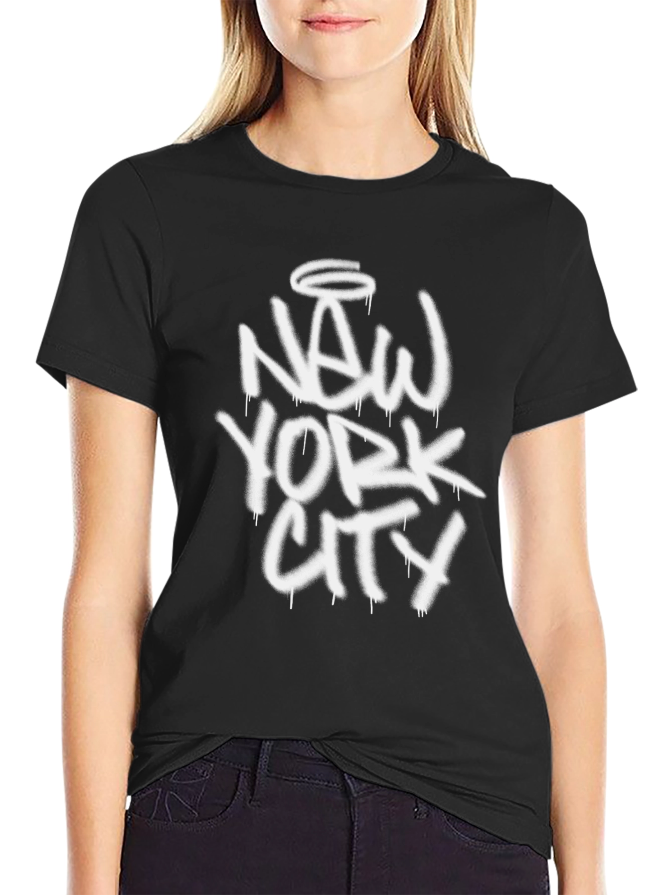 NYC Graffiti Style Black T-Shirt
