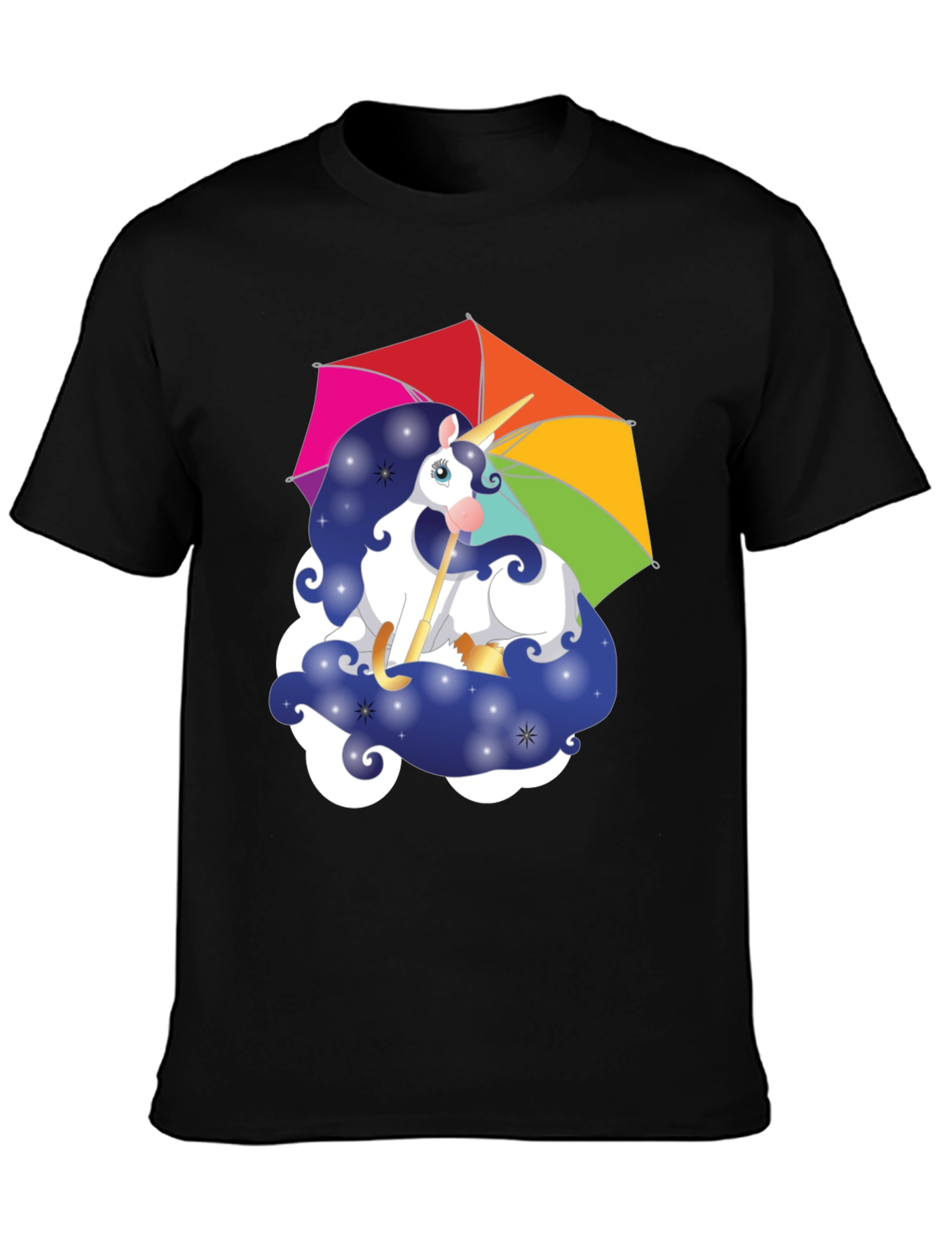 Unicorn Rainbow Umbrella Graphic Tee