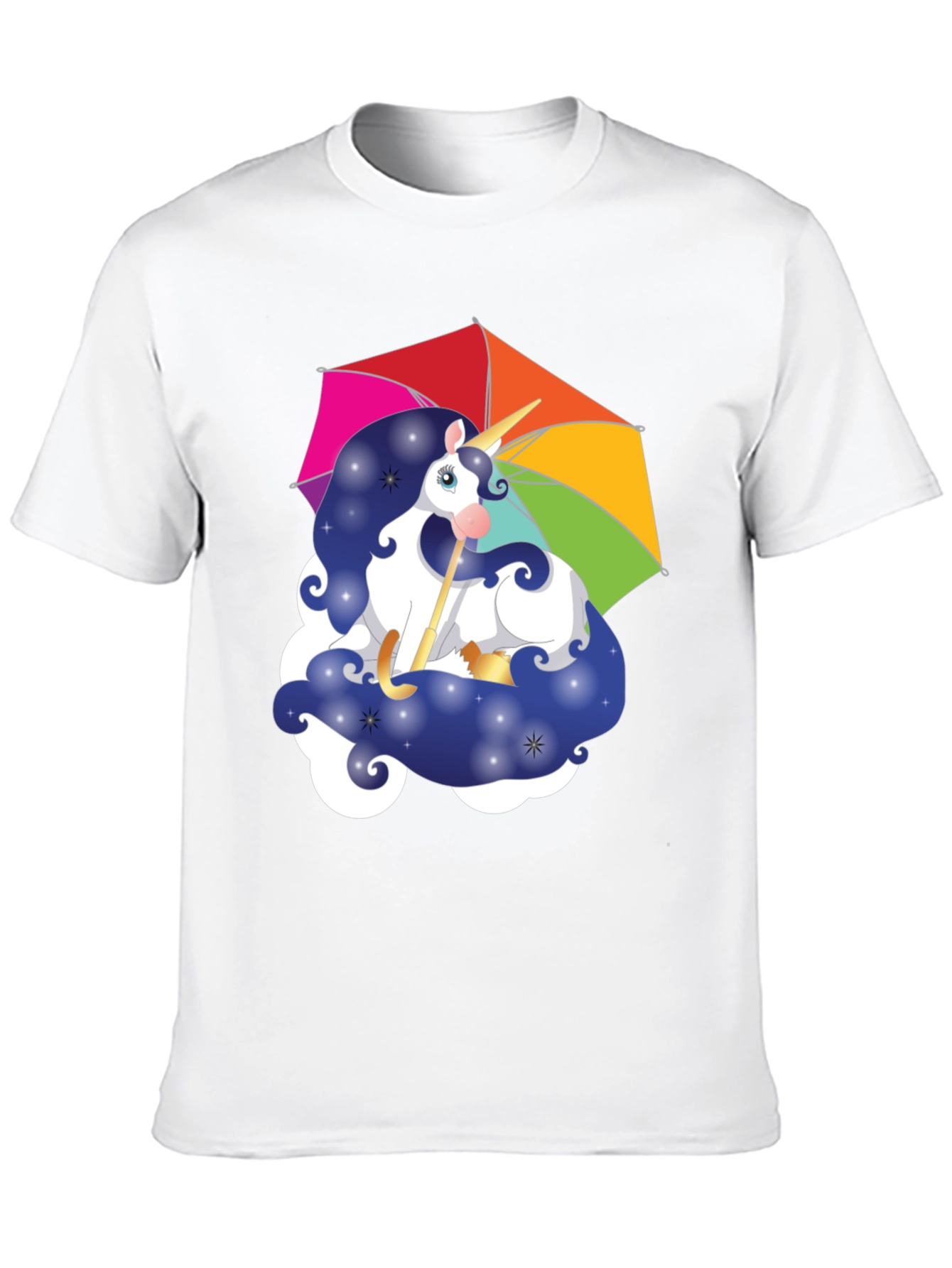 Unicorn Rainbow Umbrella Graphic Tee