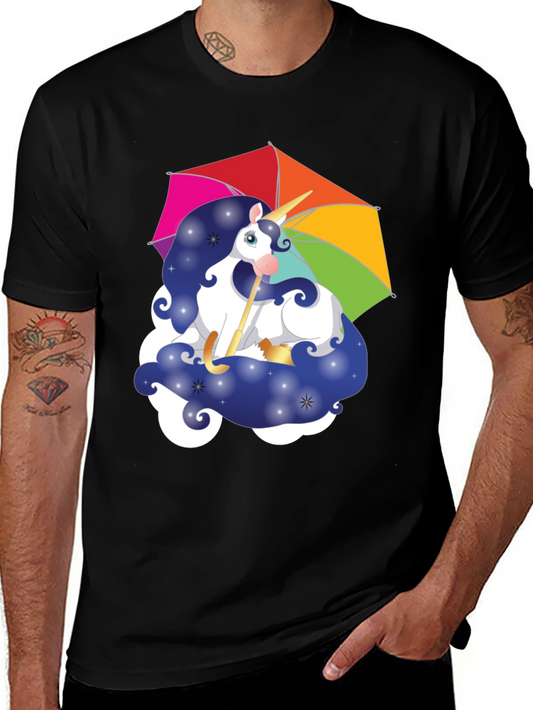 Unicorn Rainbow Umbrella Graphic Tee