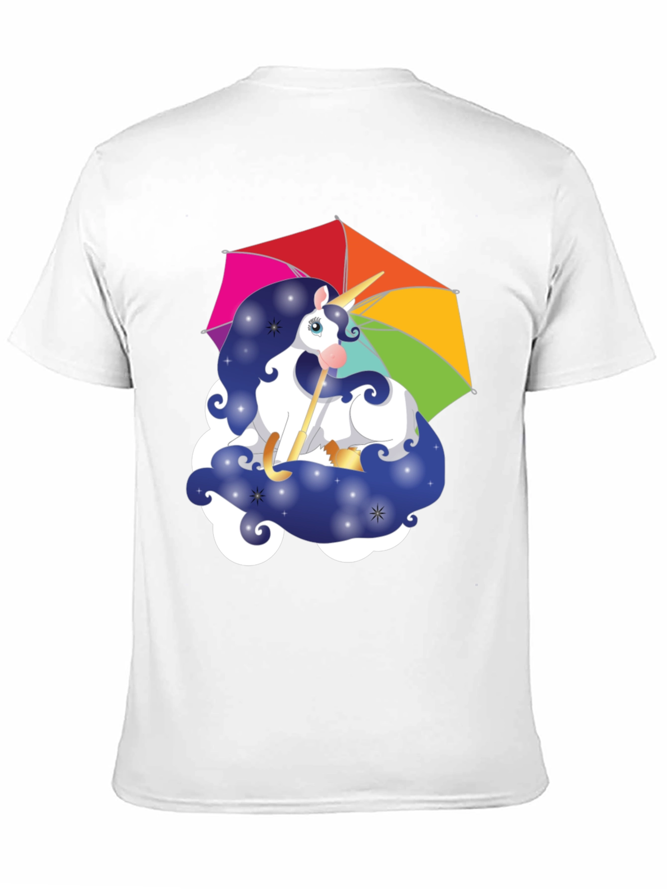 Unicorn Rainbow Umbrella Graphic Tee