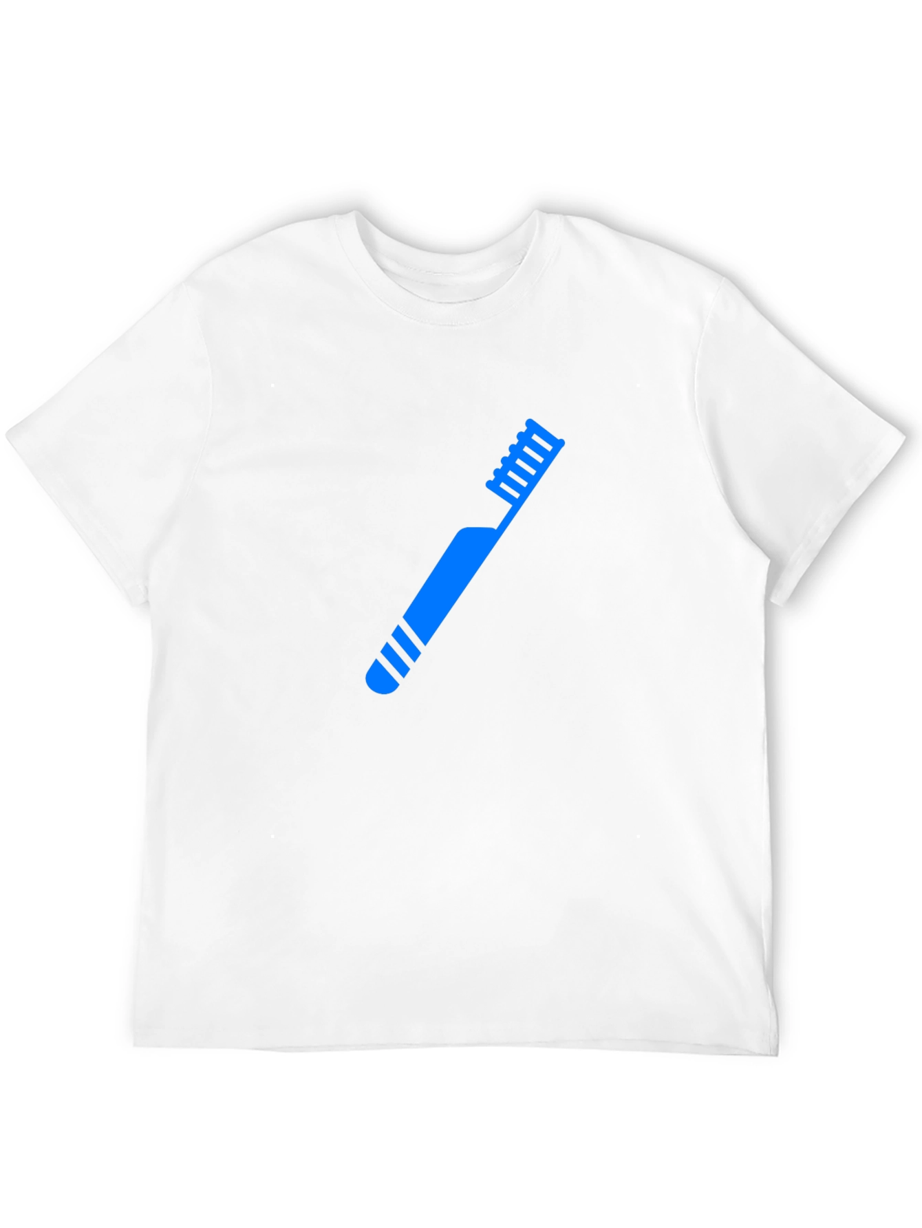 Blue Toothbrush Graphic Black T-Shirt