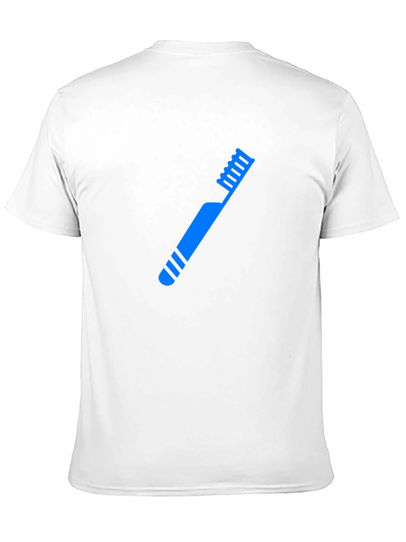 Blue Toothbrush Graphic Black T-Shirt