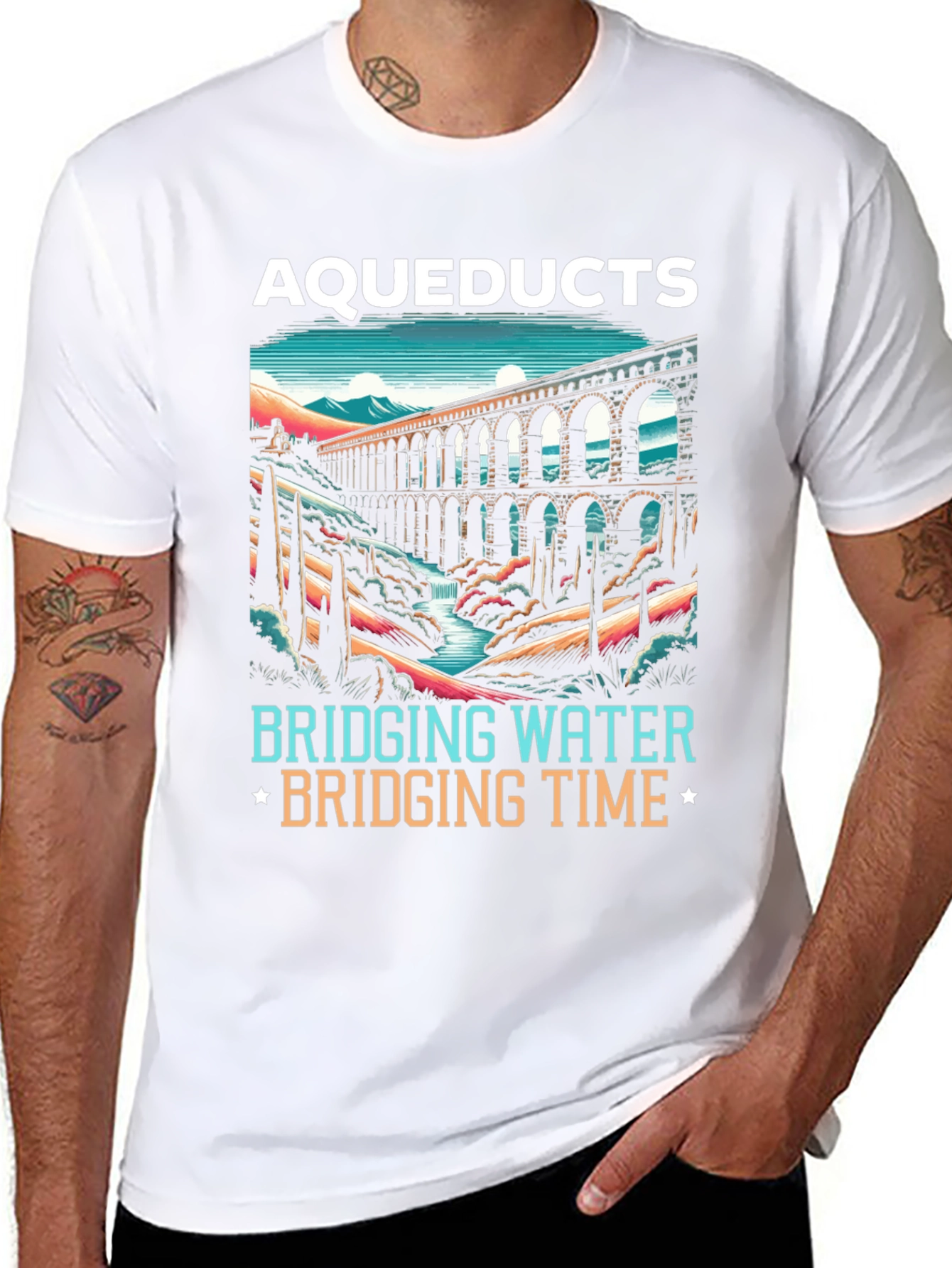 Aqueducts Bridging Water & Time T-Shirt