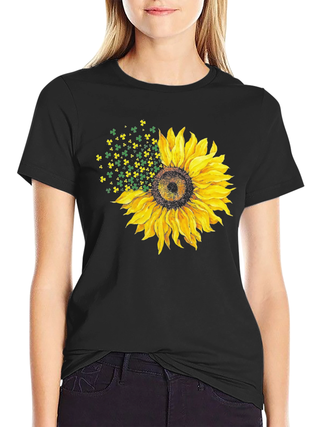 Shamrock Sunflower Graphic Tee