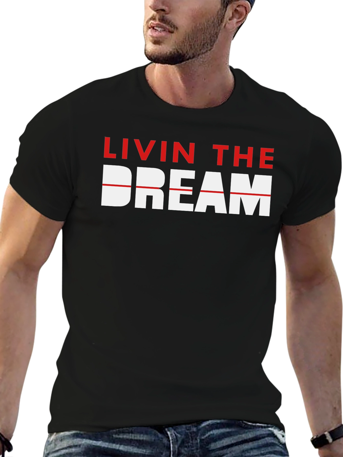 Livin the Dream Black Graphic Tee