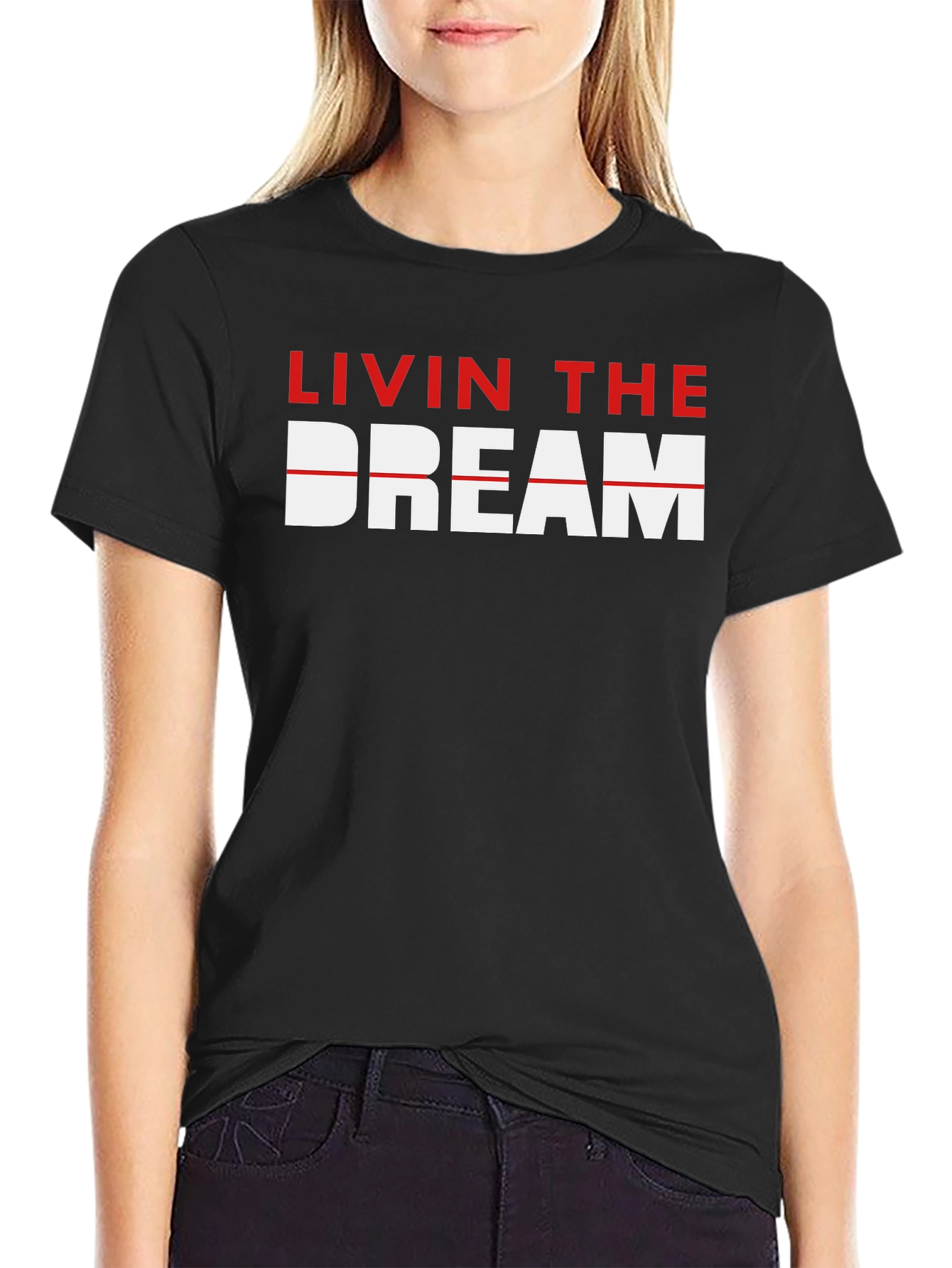 Livin the Dream Black Graphic Tee