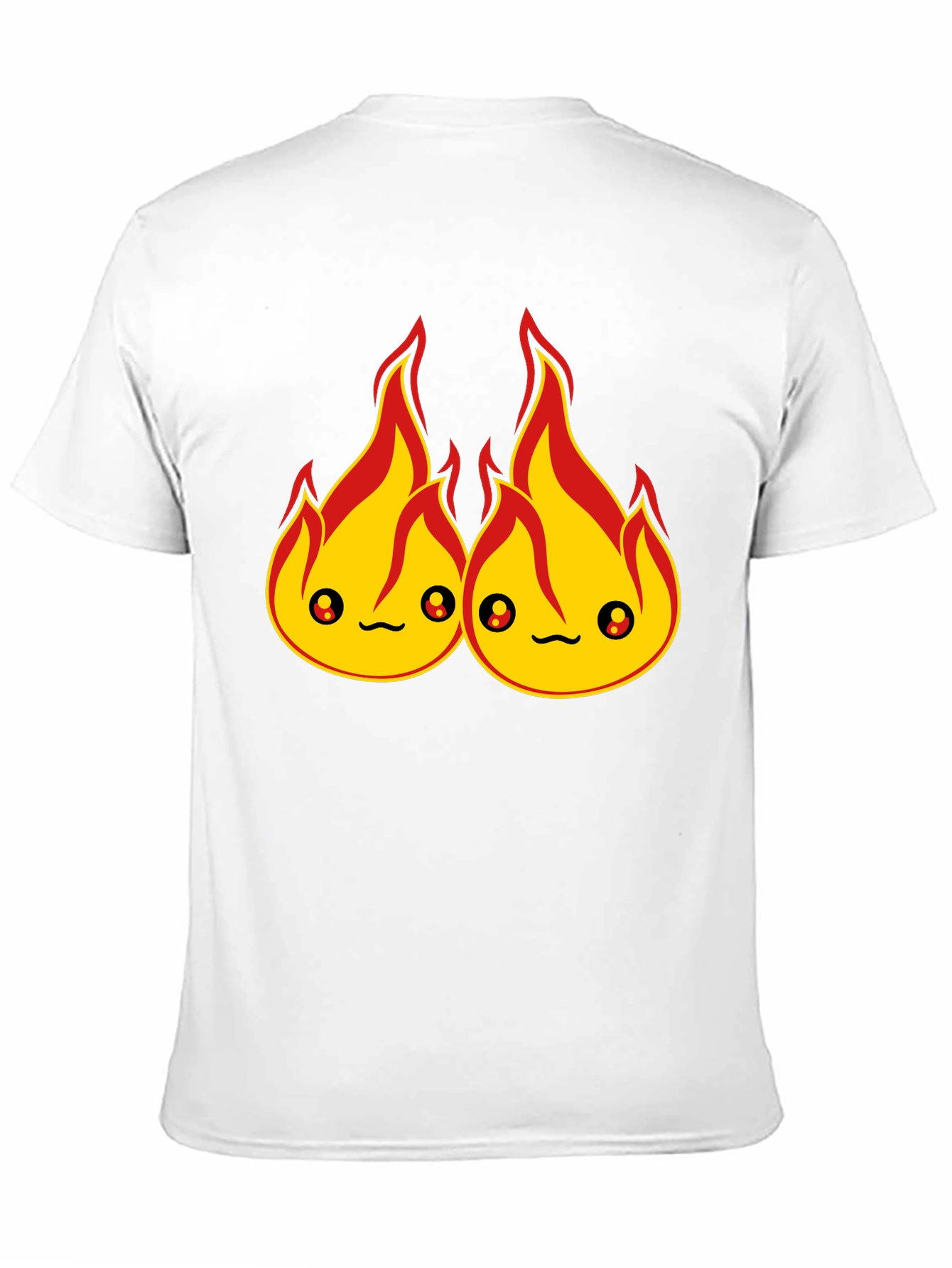 Cute Fire Flames Black T-Shirt