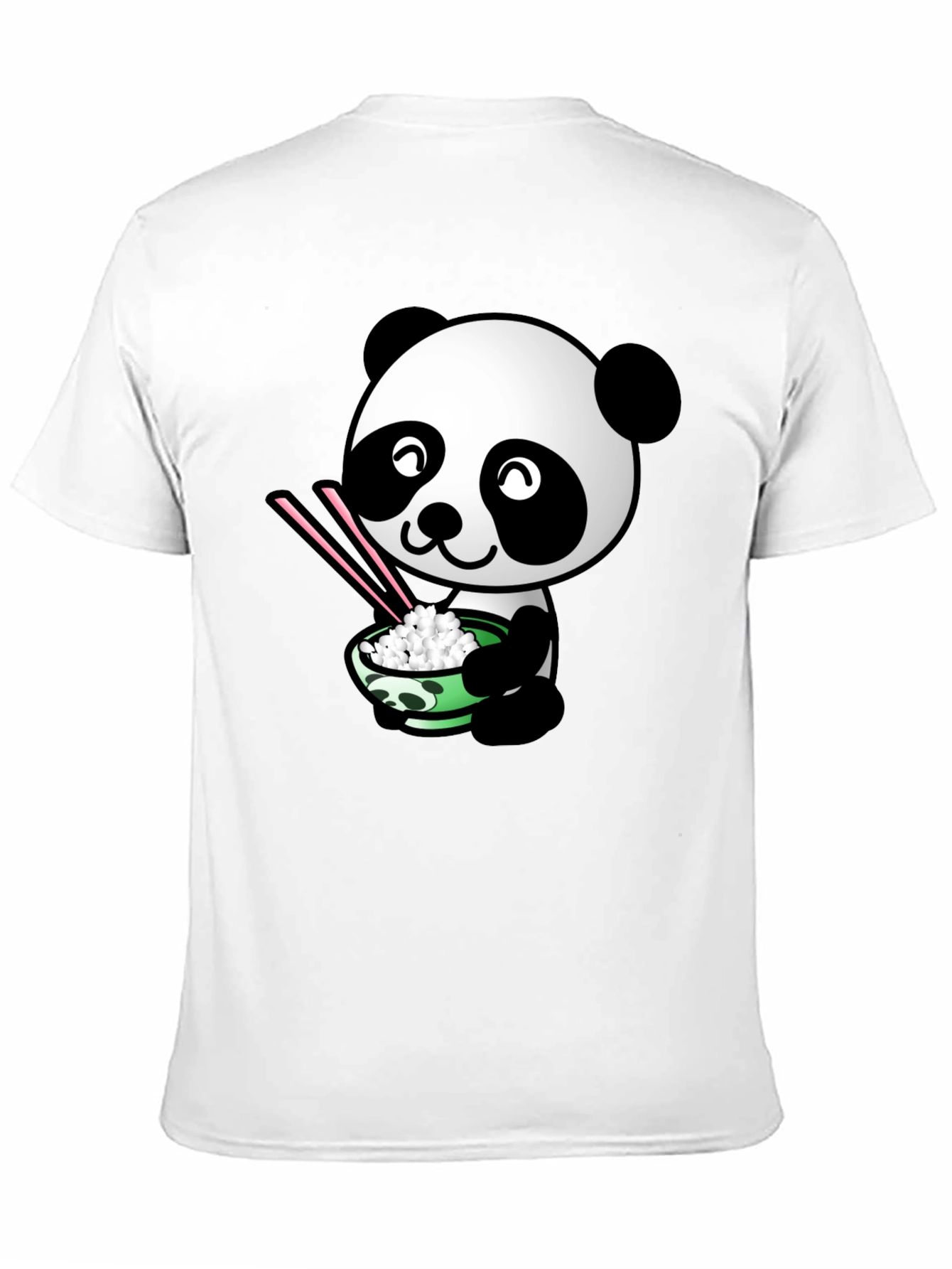 Panda Eating Rice Graphic T-Shirt