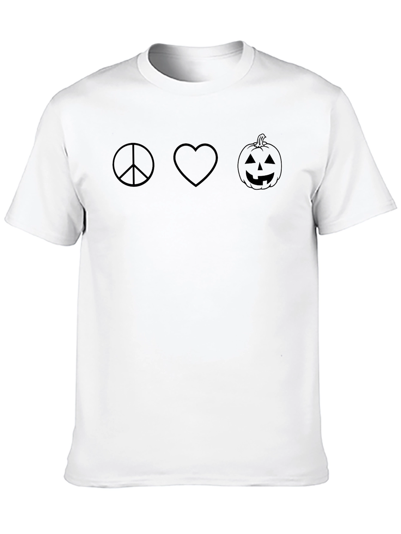Peace Love Halloween Graphic T-Shirt