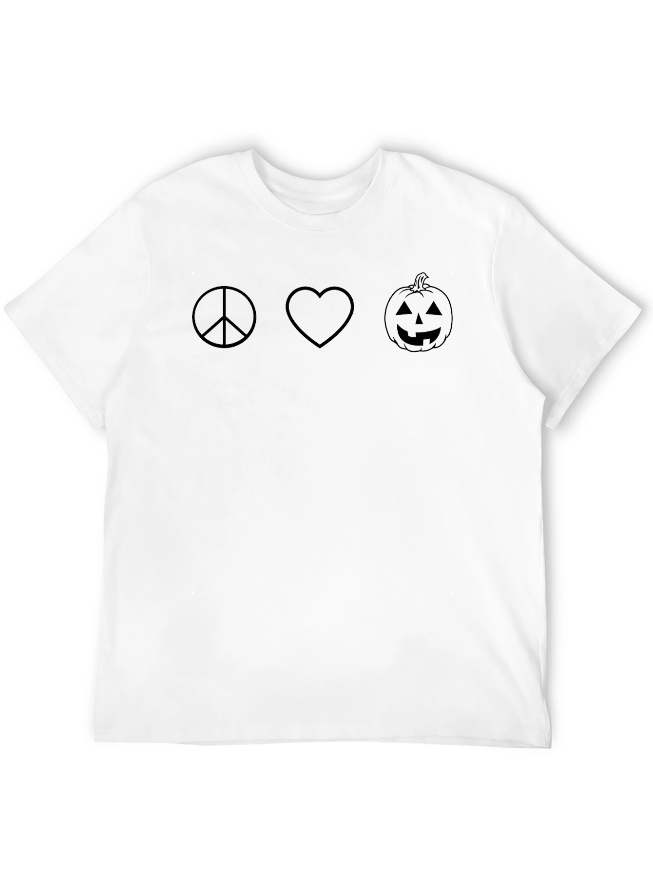 Peace Love Halloween Graphic T-Shirt