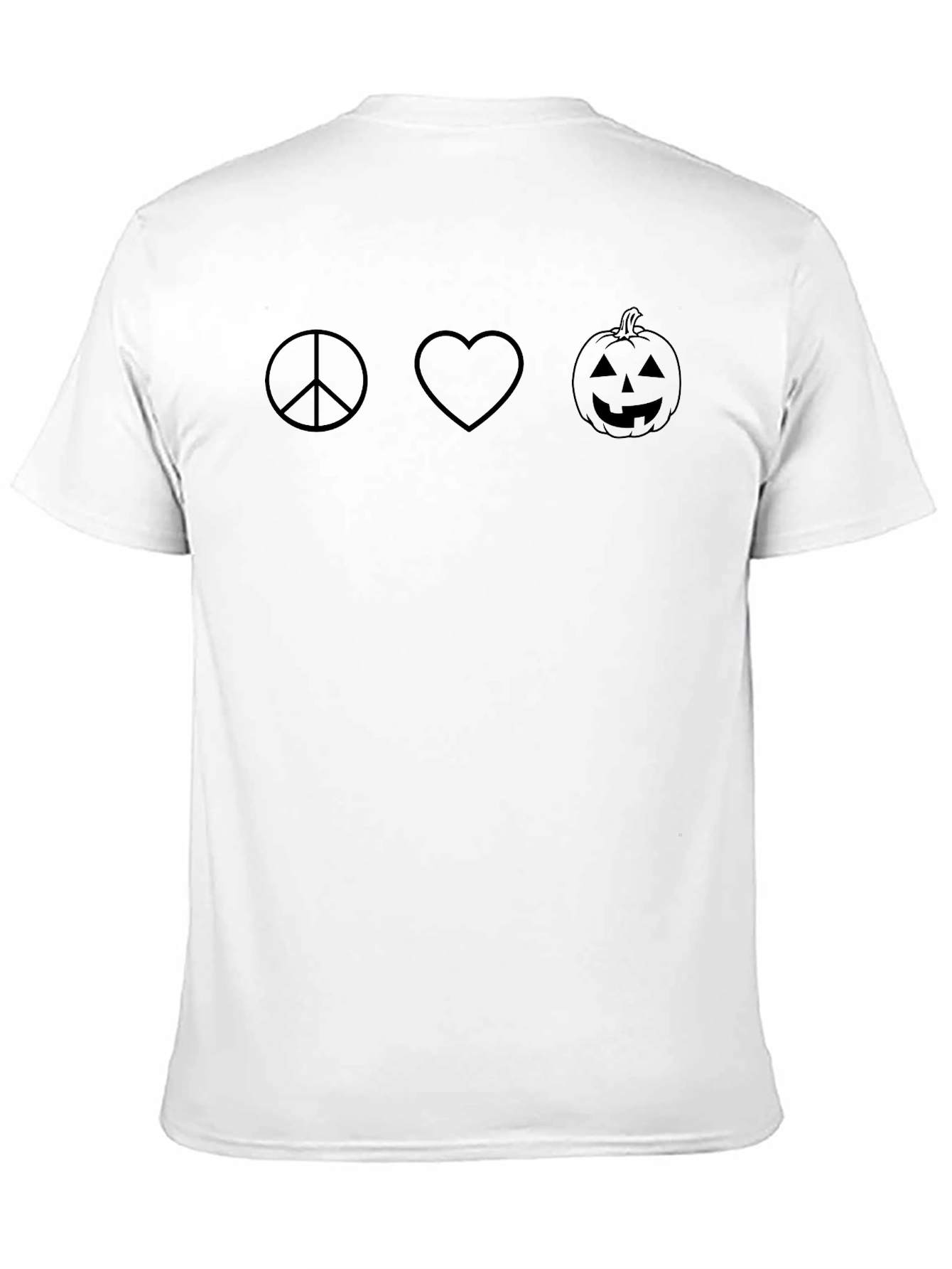 Peace Love Halloween Graphic T-Shirt