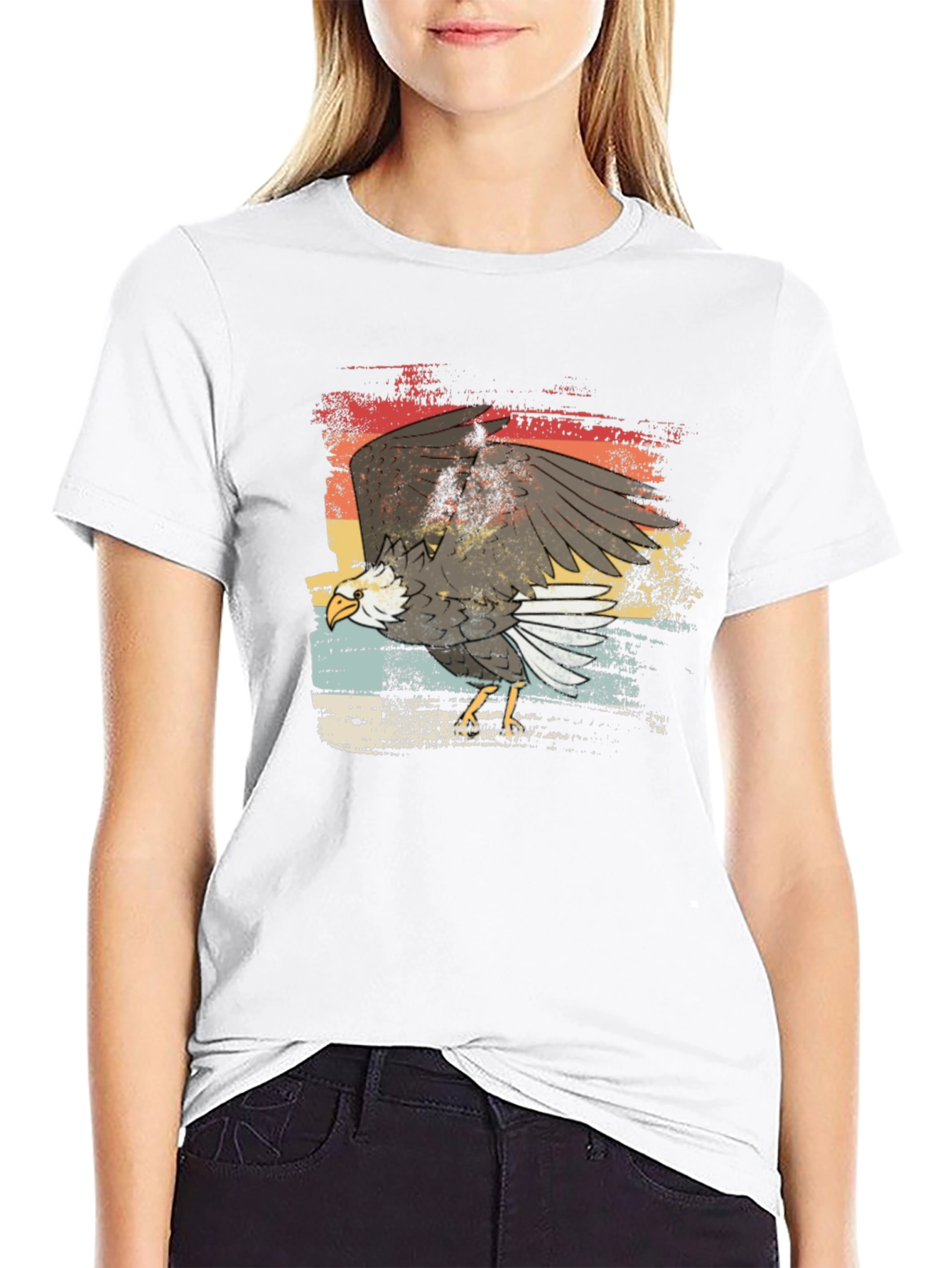 Bald Eagle Graphic T-Shirt - Retro Style