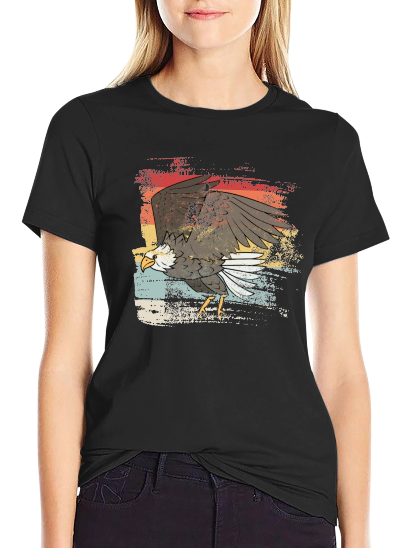 Bald Eagle Graphic T-Shirt - Retro Style